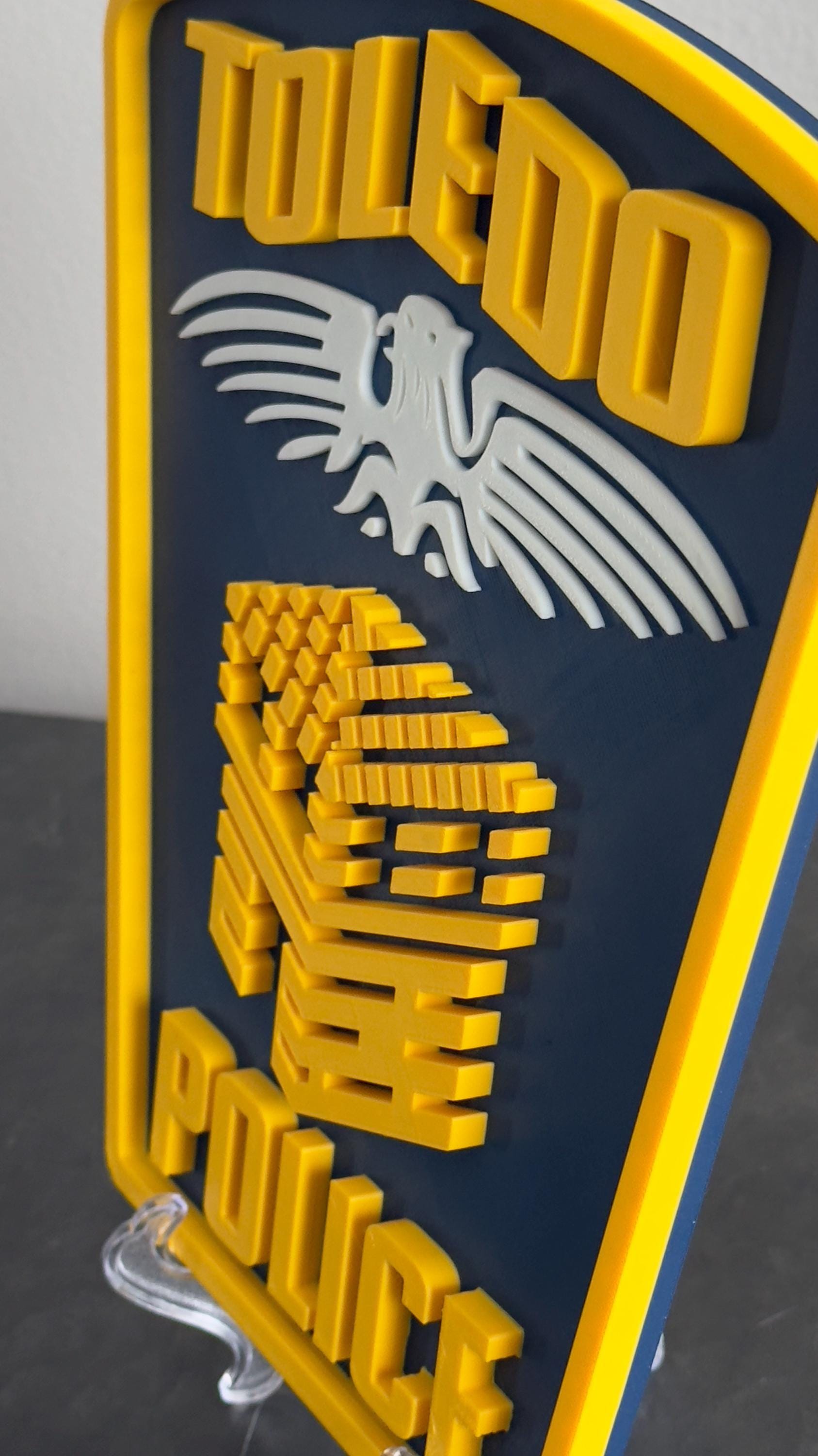 Toledo Police Department Plaque - 3D Embossed Wall Display Ohio