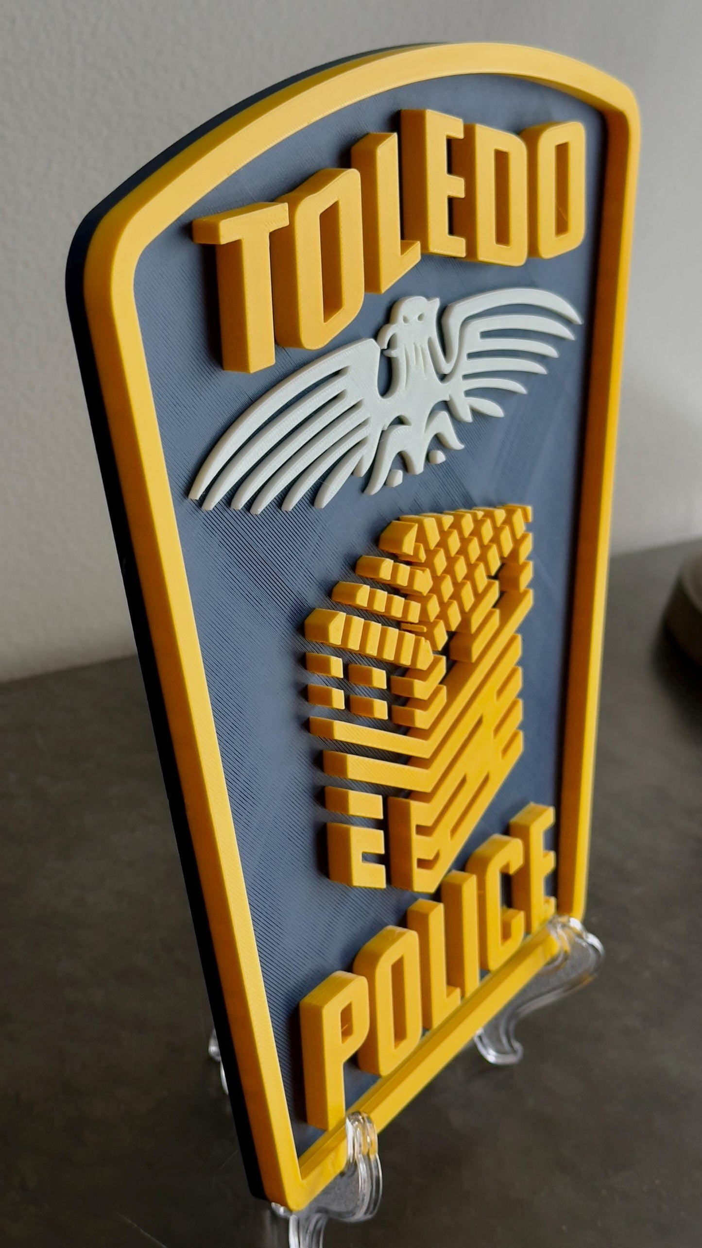 Toledo Police Department Plaque - 3D Embossed Wall Display Ohio
