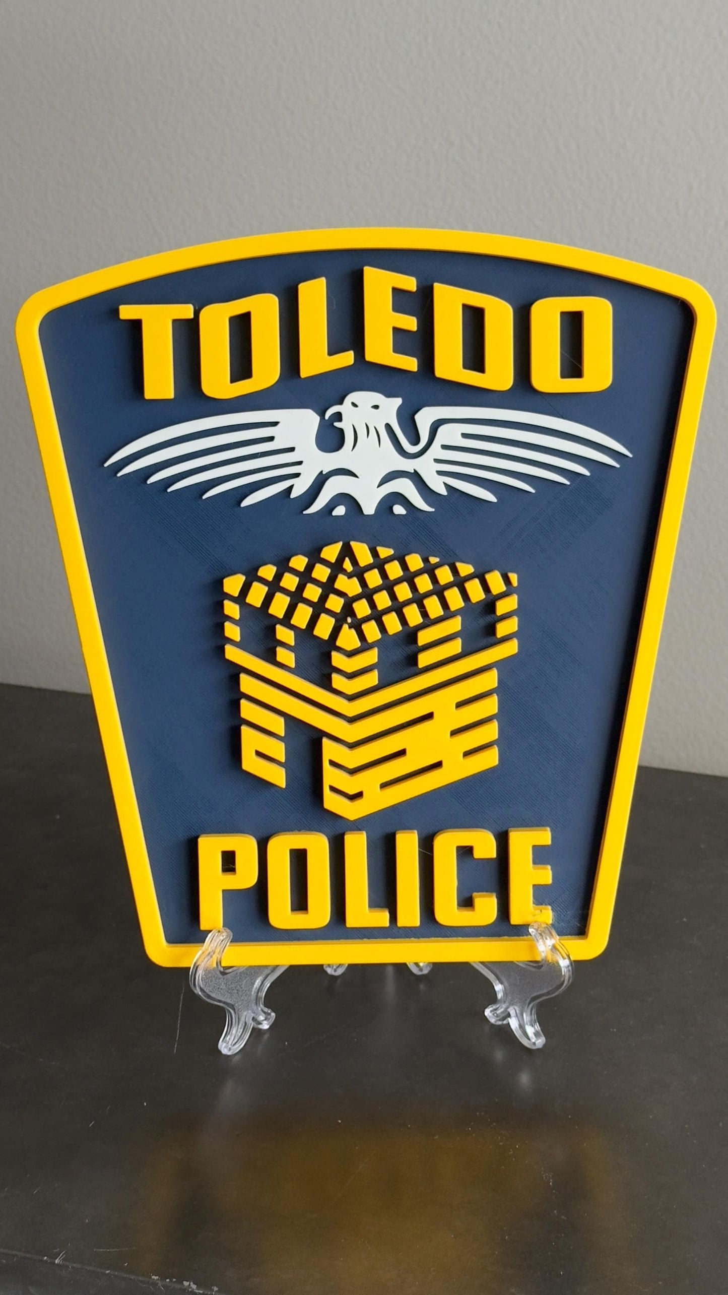 Toledo Police Department Plaque - 3D Embossed Wall Display Ohio