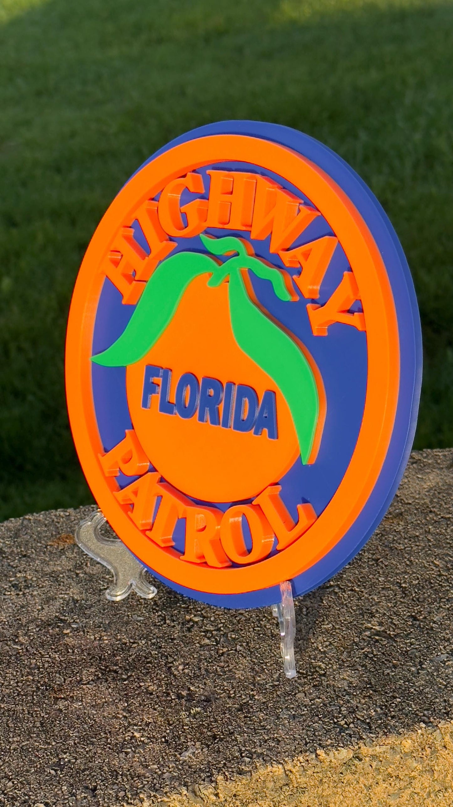 Florida Highway Patrol Plaque: 3D Embossed First Responder Wall Art Police Gift