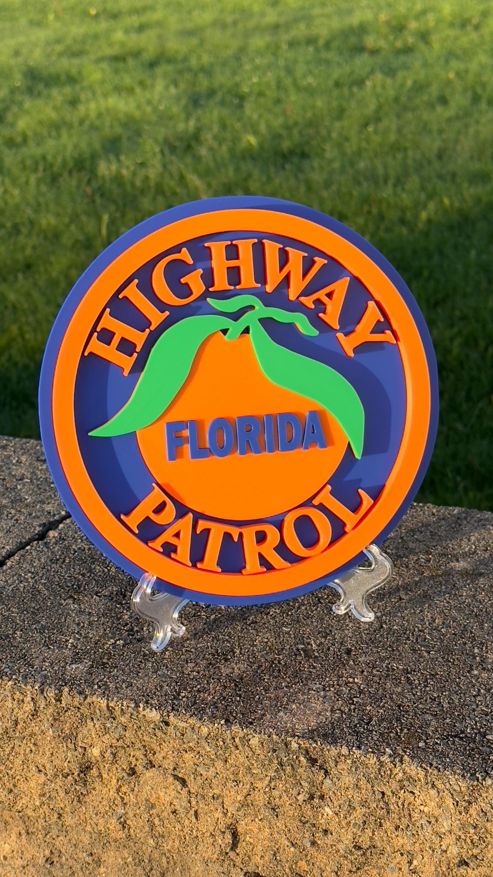 Florida Highway Patrol Plaque: 3D Embossed First Responder Wall Art Police Gift