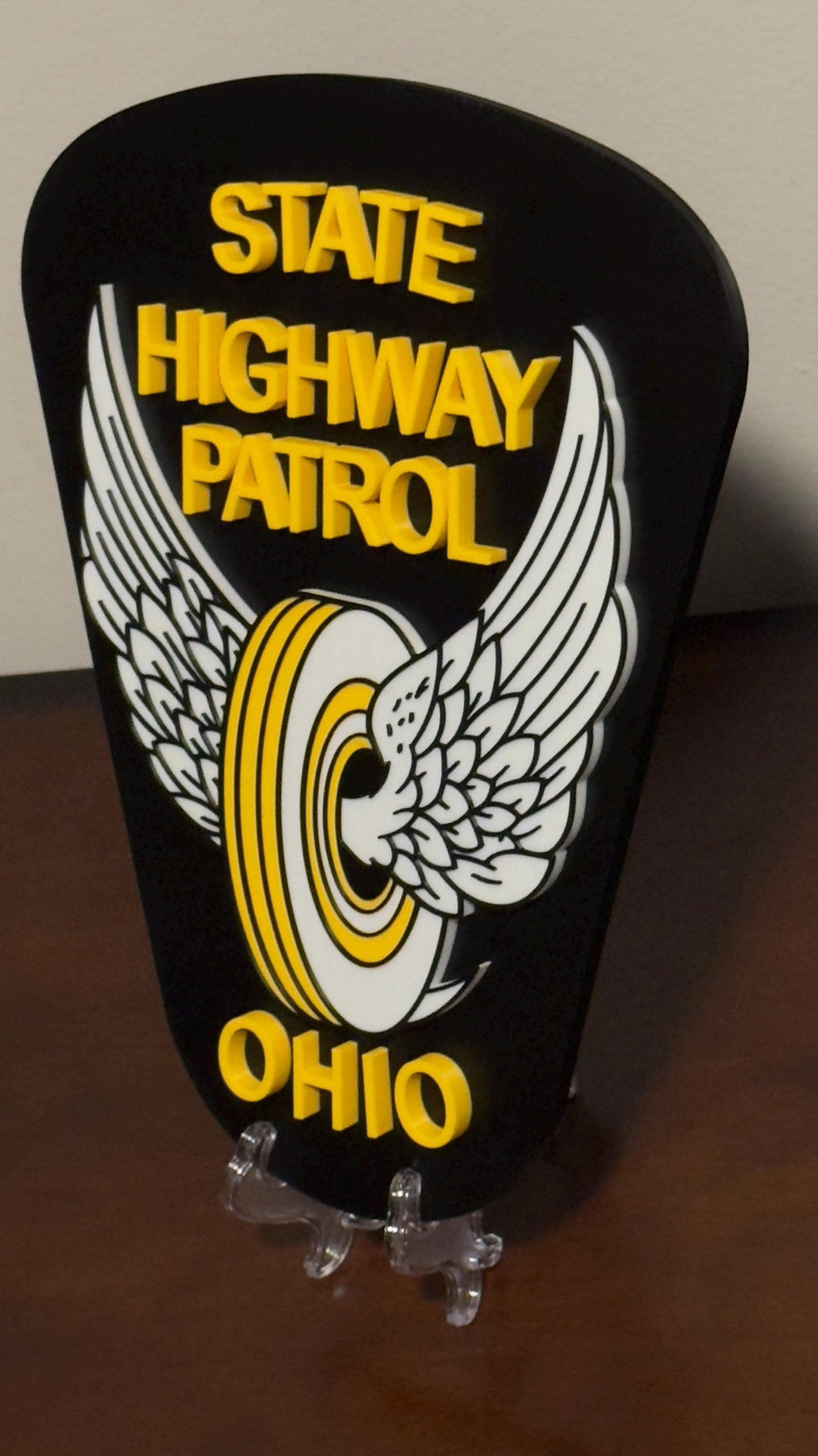 Ohio Highway Patrol 3D Plaque: First Responder Wall Art Police Gift