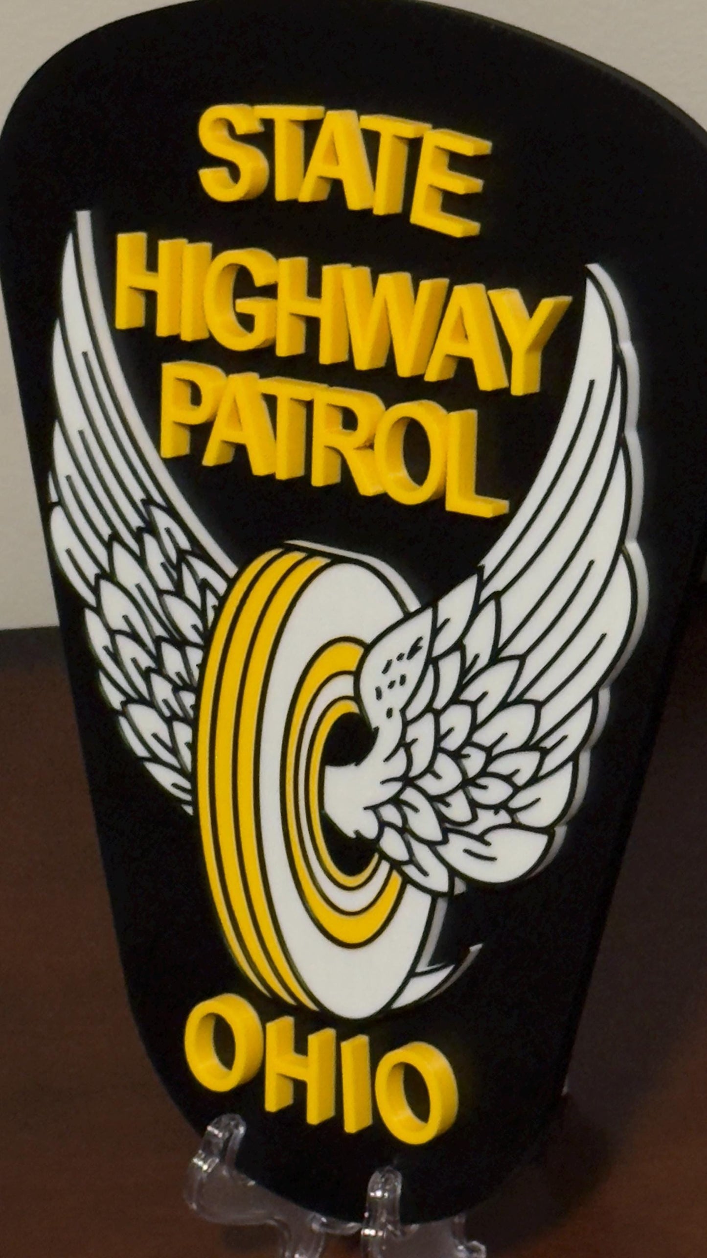 Ohio Highway Patrol 3D Plaque: First Responder Wall Art Police Gift