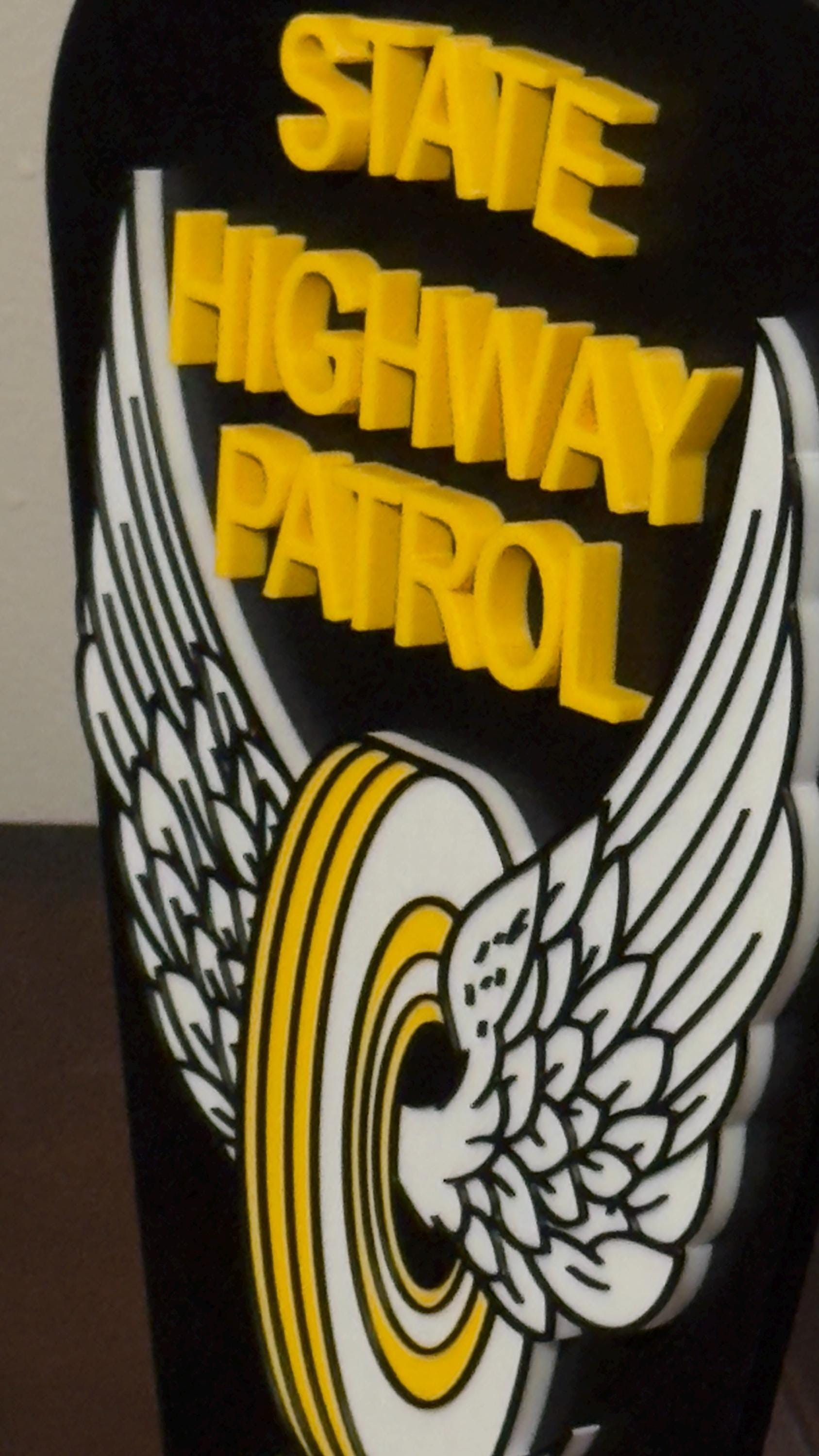Ohio Highway Patrol 3D Plaque: First Responder Wall Art Police Gift