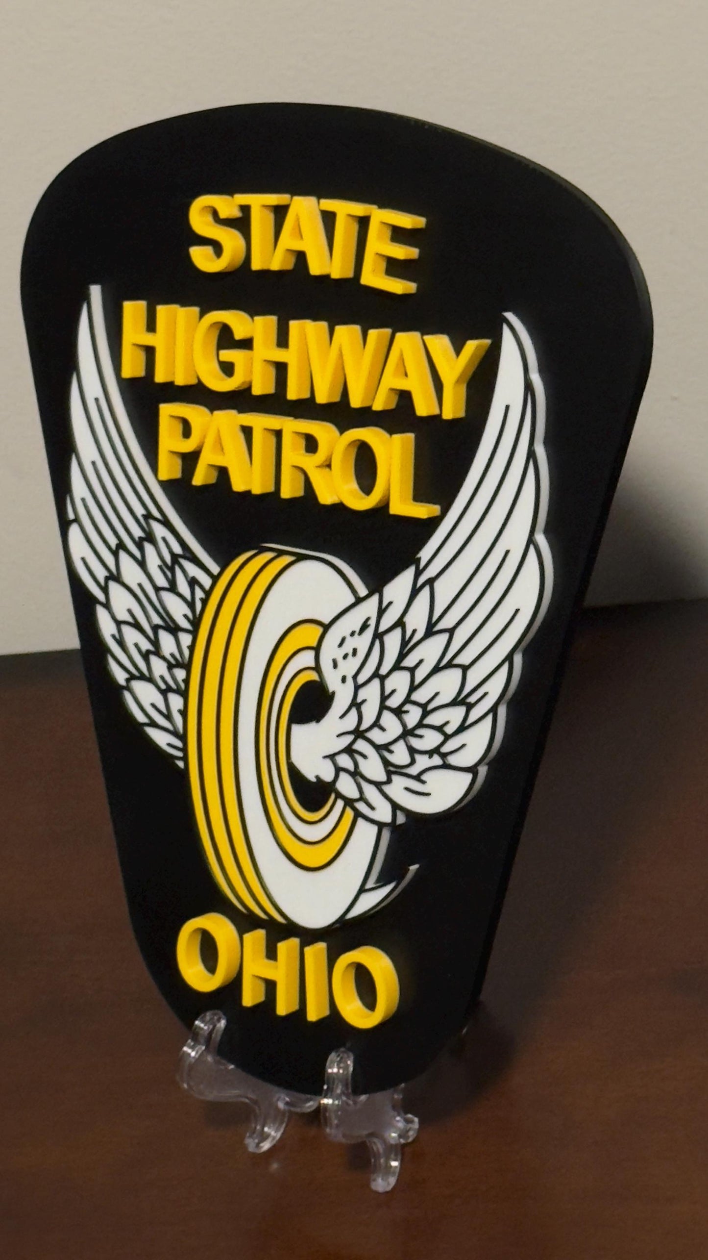 Ohio Highway Patrol 3D Plaque: First Responder Wall Art Police Gift