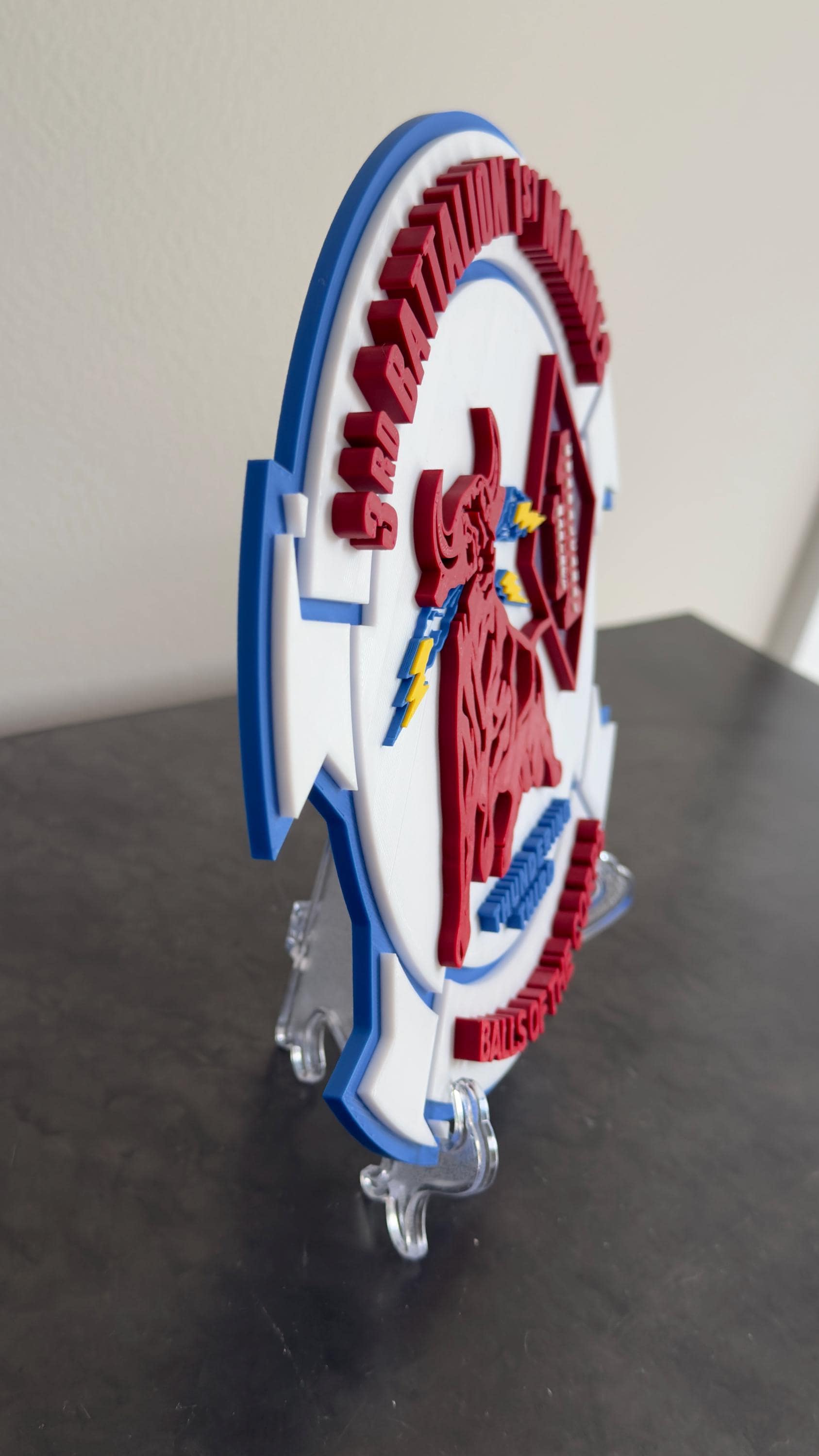 Military Wall Plaque: US Marines 3D Embossed Design - Indoor Display Government