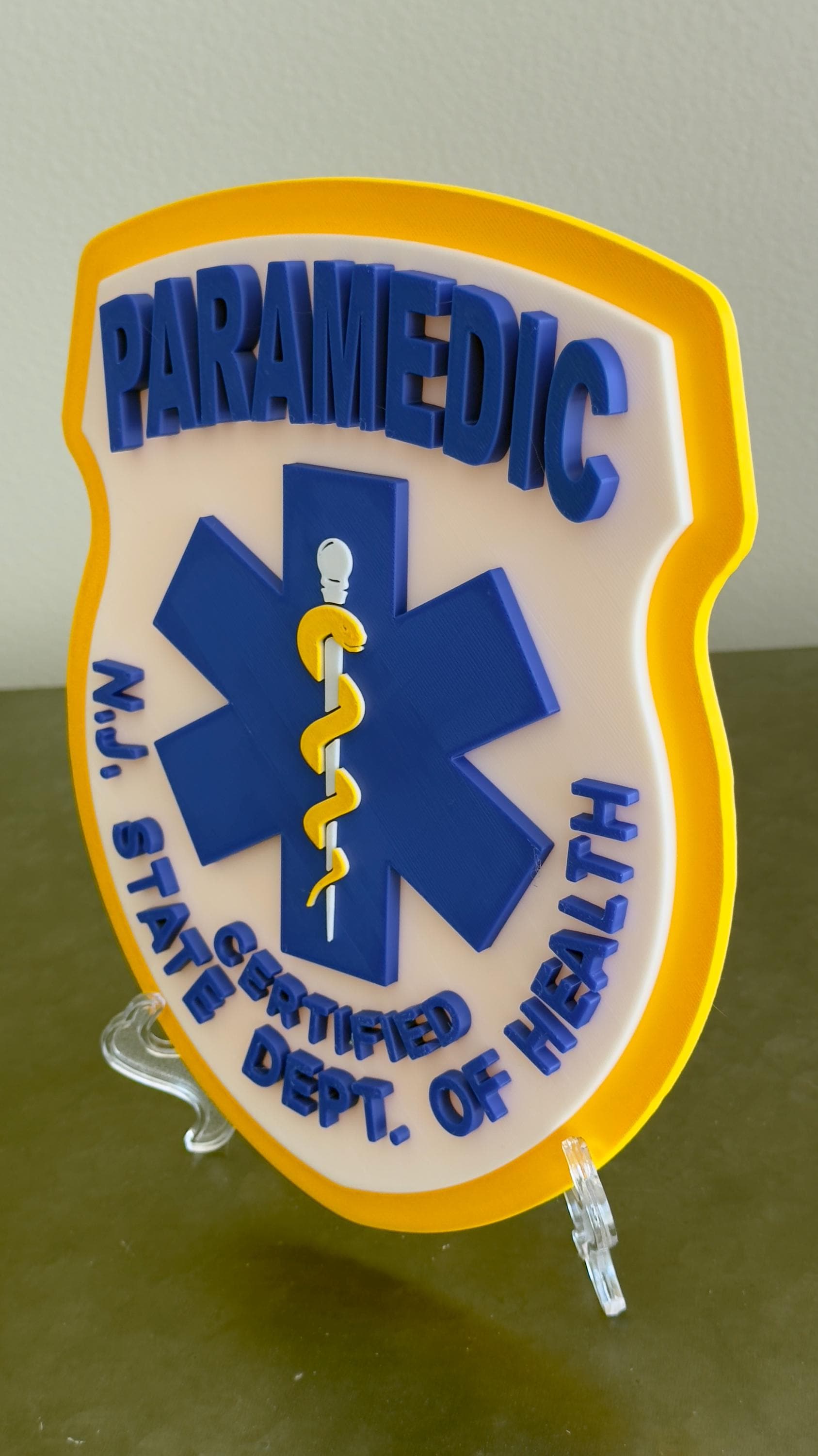 New Jersey Paramedic Plaque: First Responder Wall Art