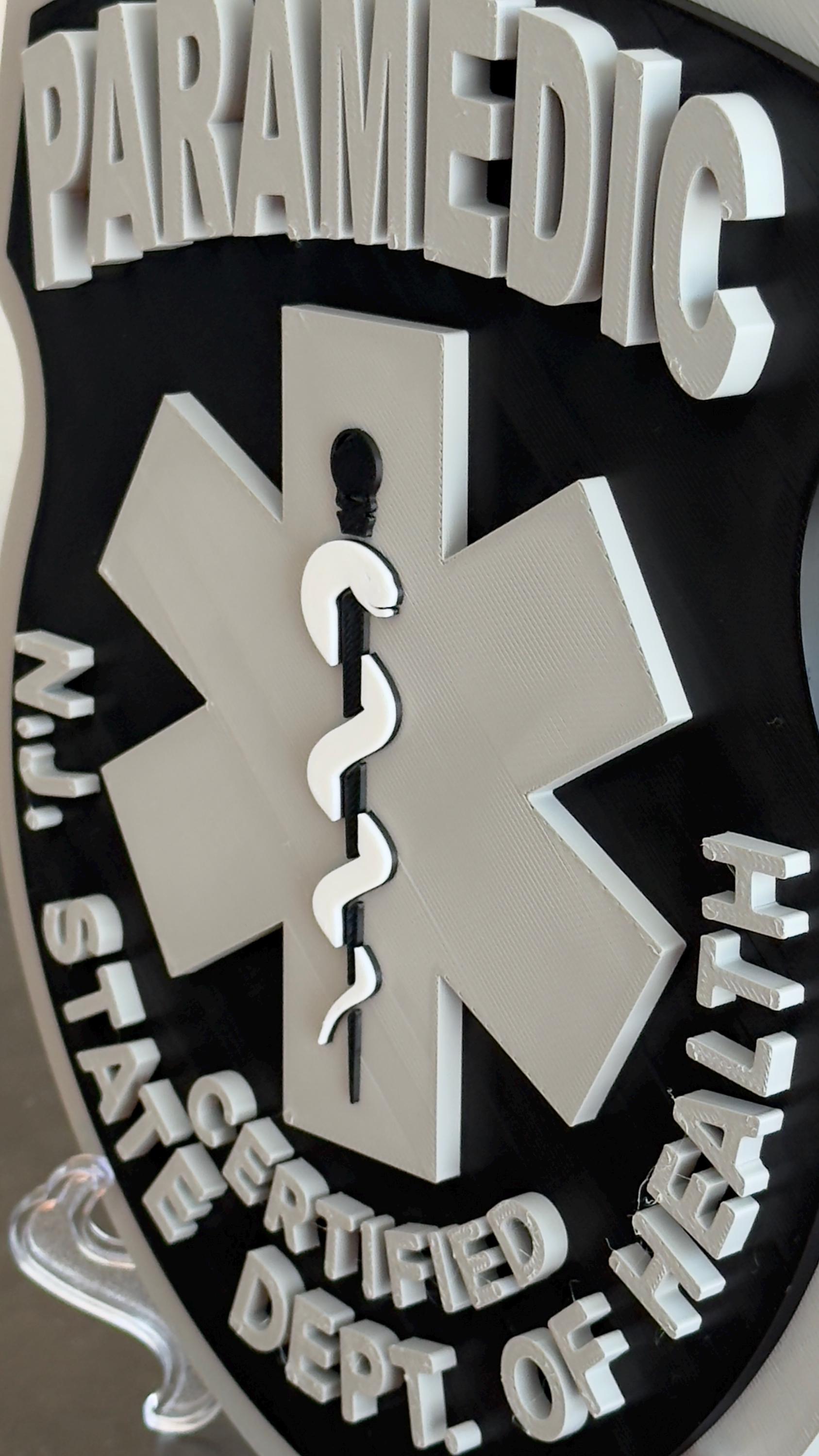 New Jersey Paramedic Plaque: First Responder Wall Art