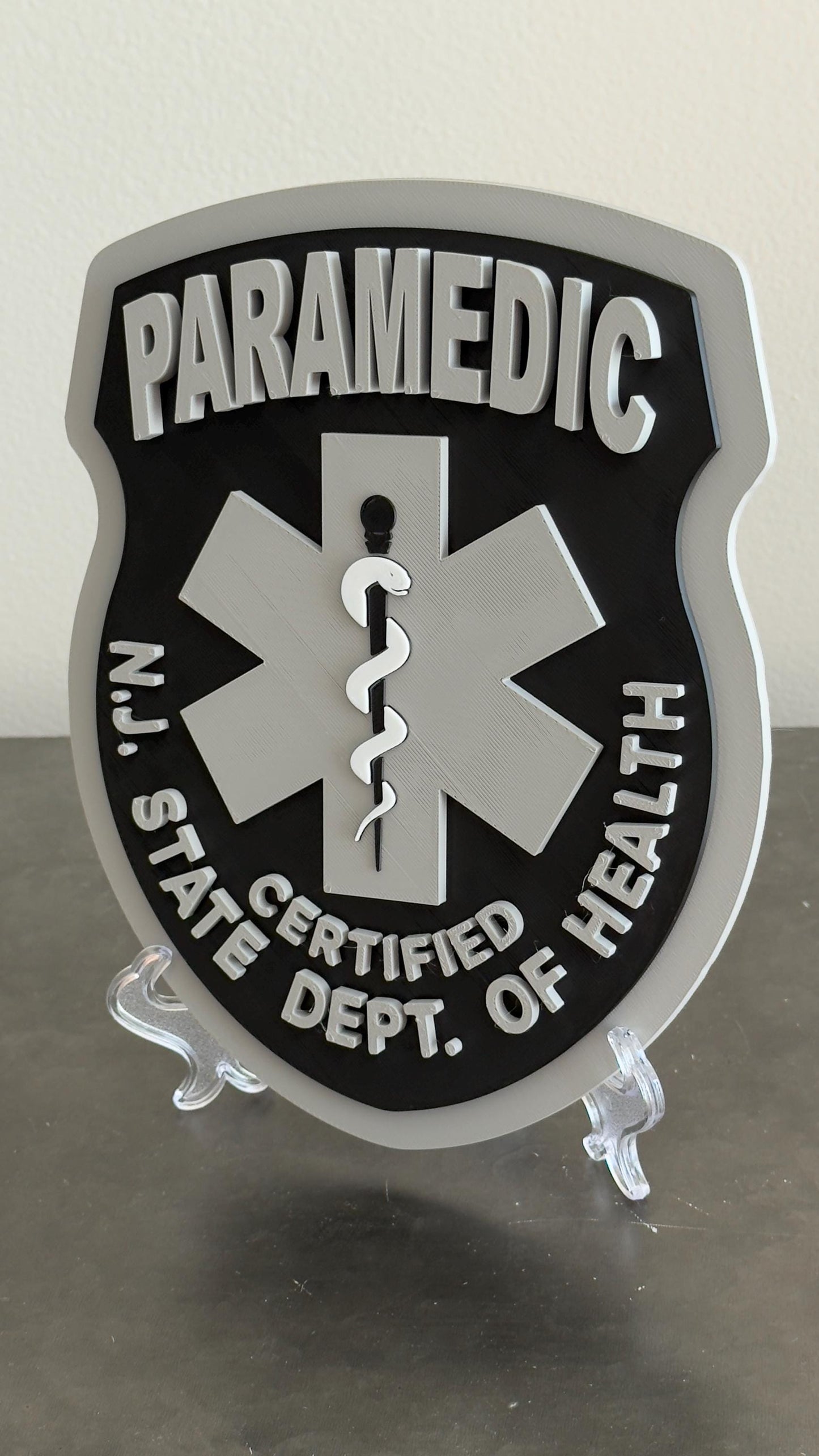 New Jersey Paramedic Plaque: First Responder Wall Art