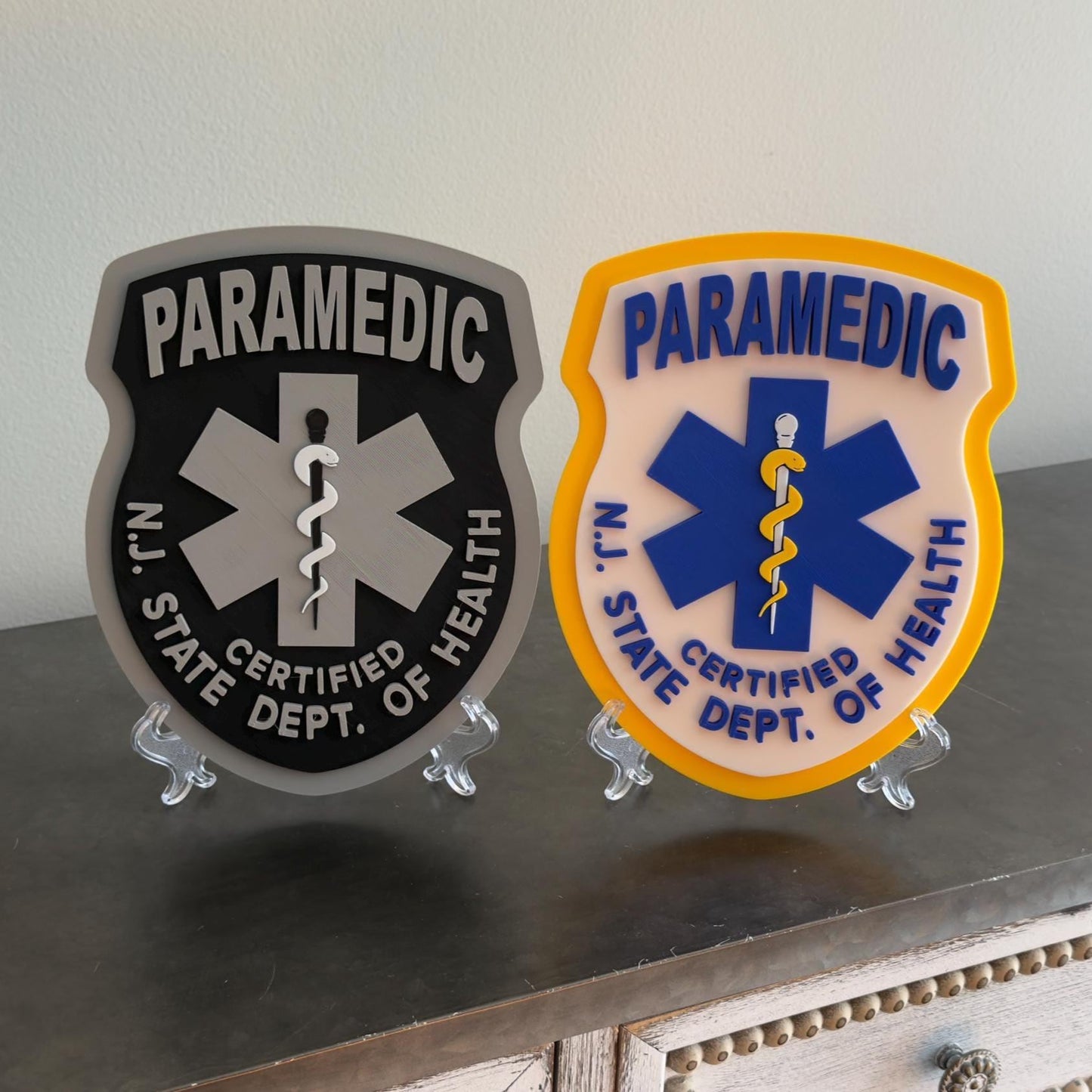 New Jersey Paramedic Plaque: First Responder Wall Art