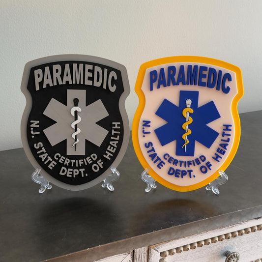 New Jersey Paramedic Plaque: First Responder Wall Art