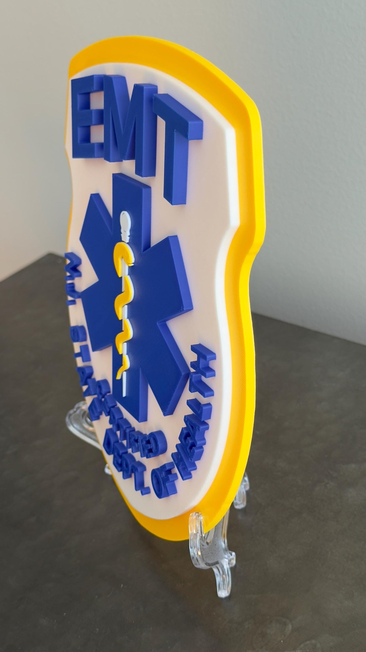 NJ EMT Plaque: 3D First Responder Wall Art New Jersey