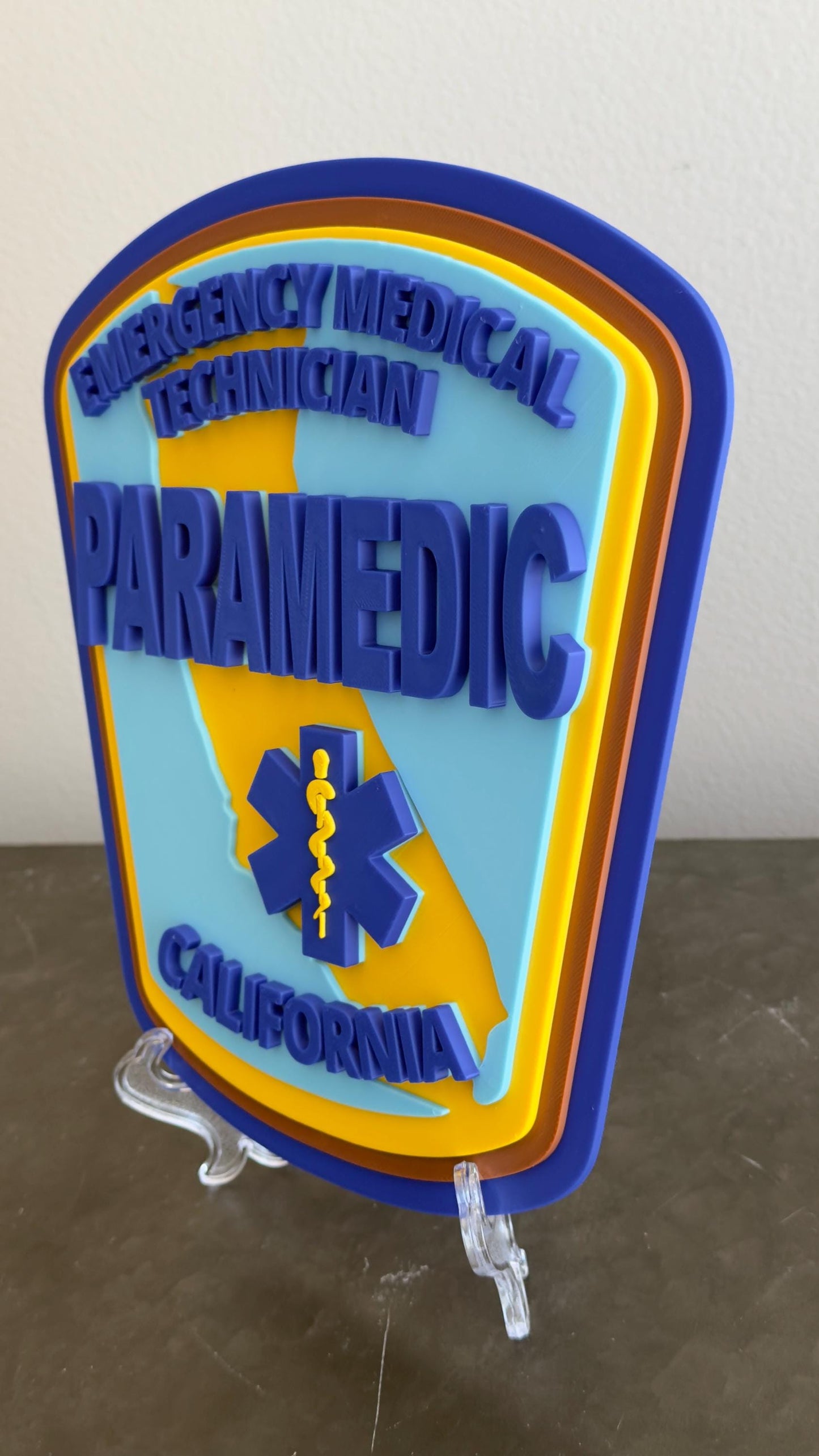 California Paramedic Plaque: First Responder Wall Art