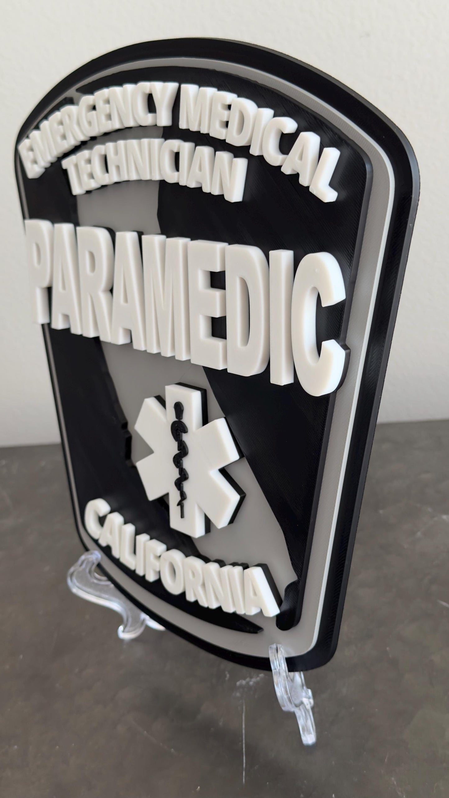 California Paramedic Plaque: First Responder Wall Art
