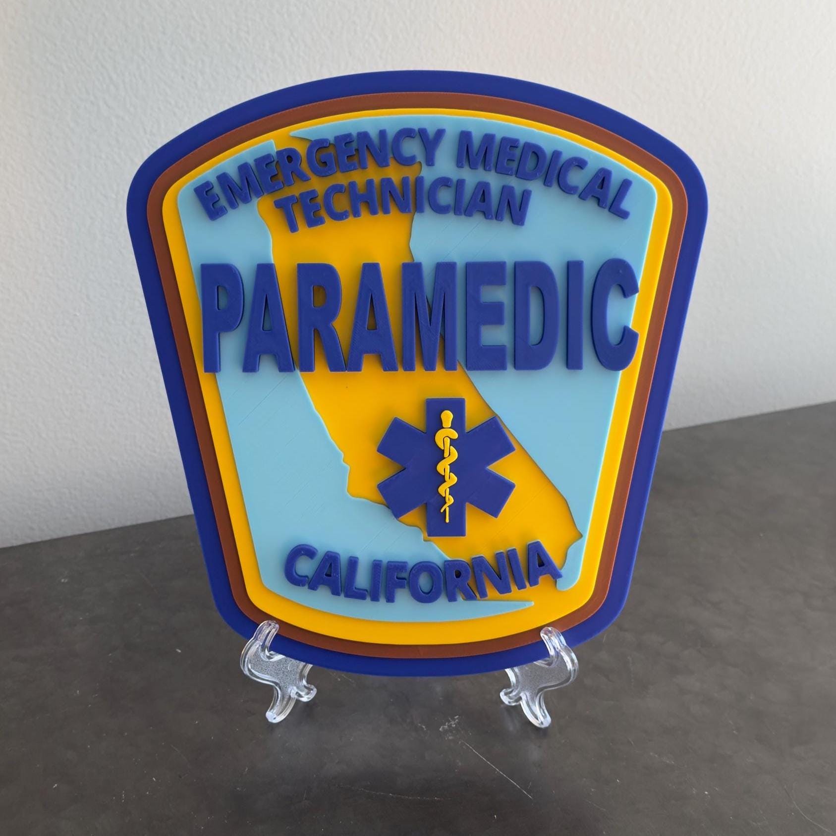 California Paramedic Plaque: First Responder Wall Art