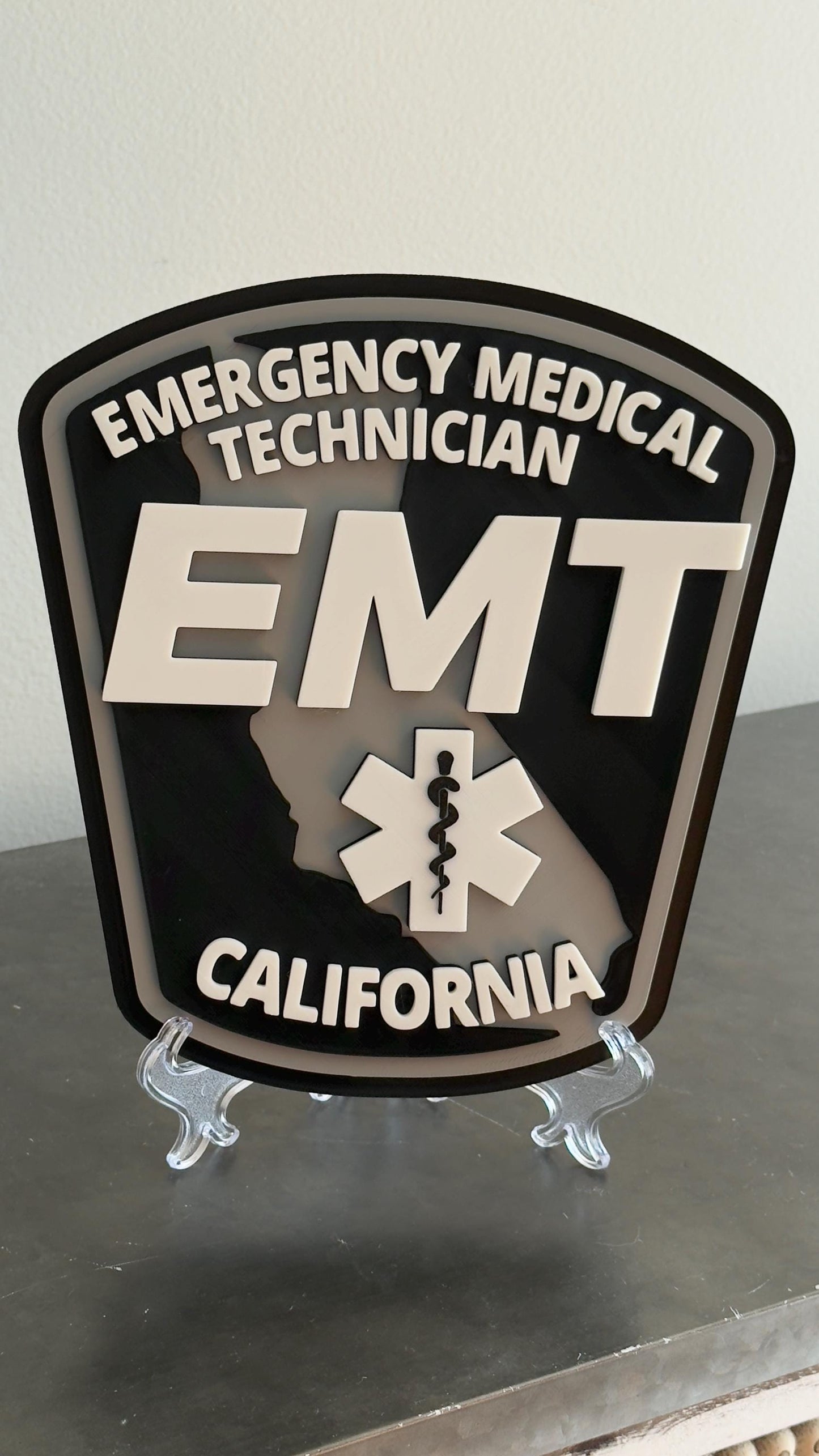 California EMT 3D Plaque - First Responder Wall Decor