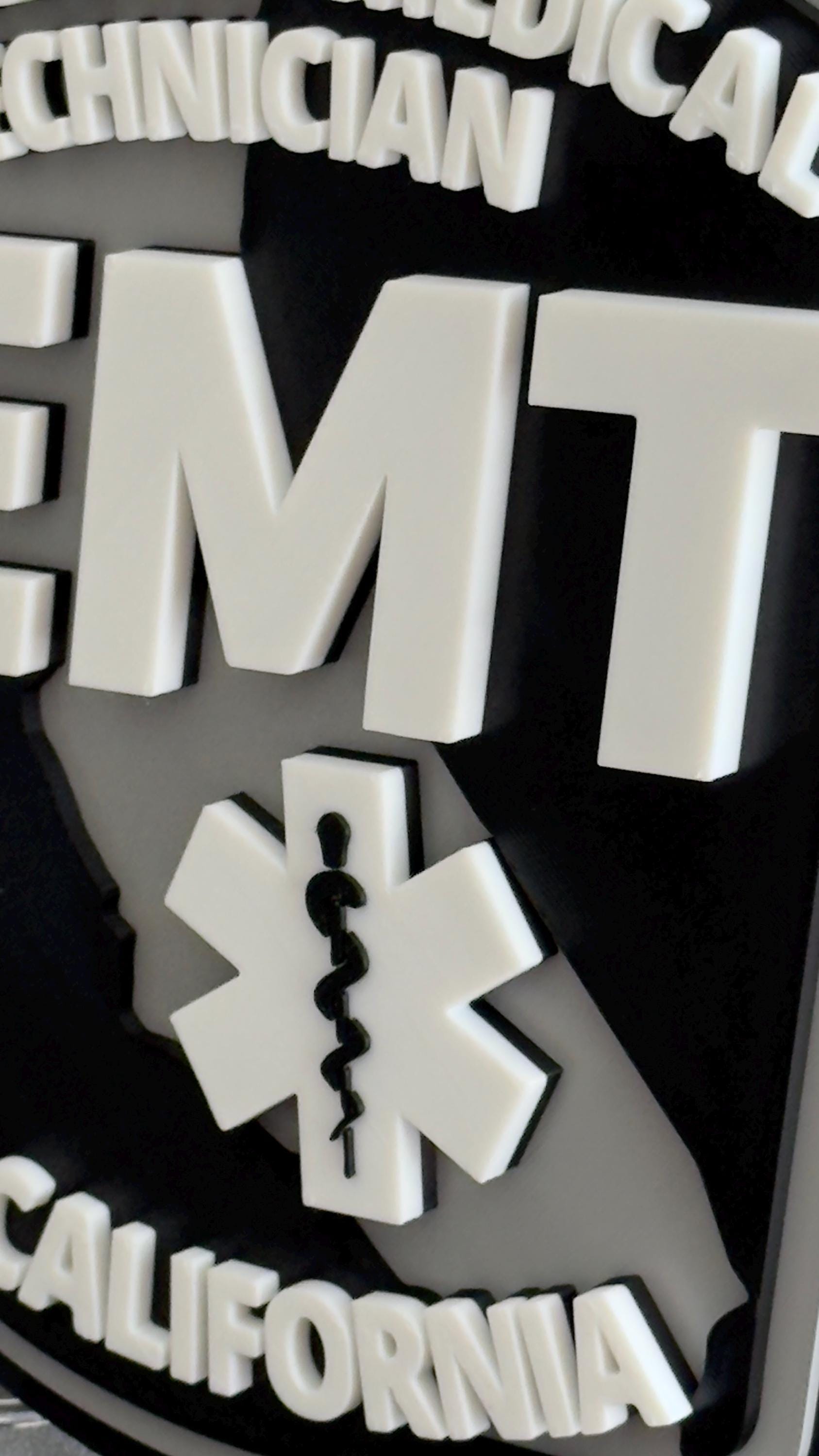 California EMT 3D Plaque - First Responder Wall Decor