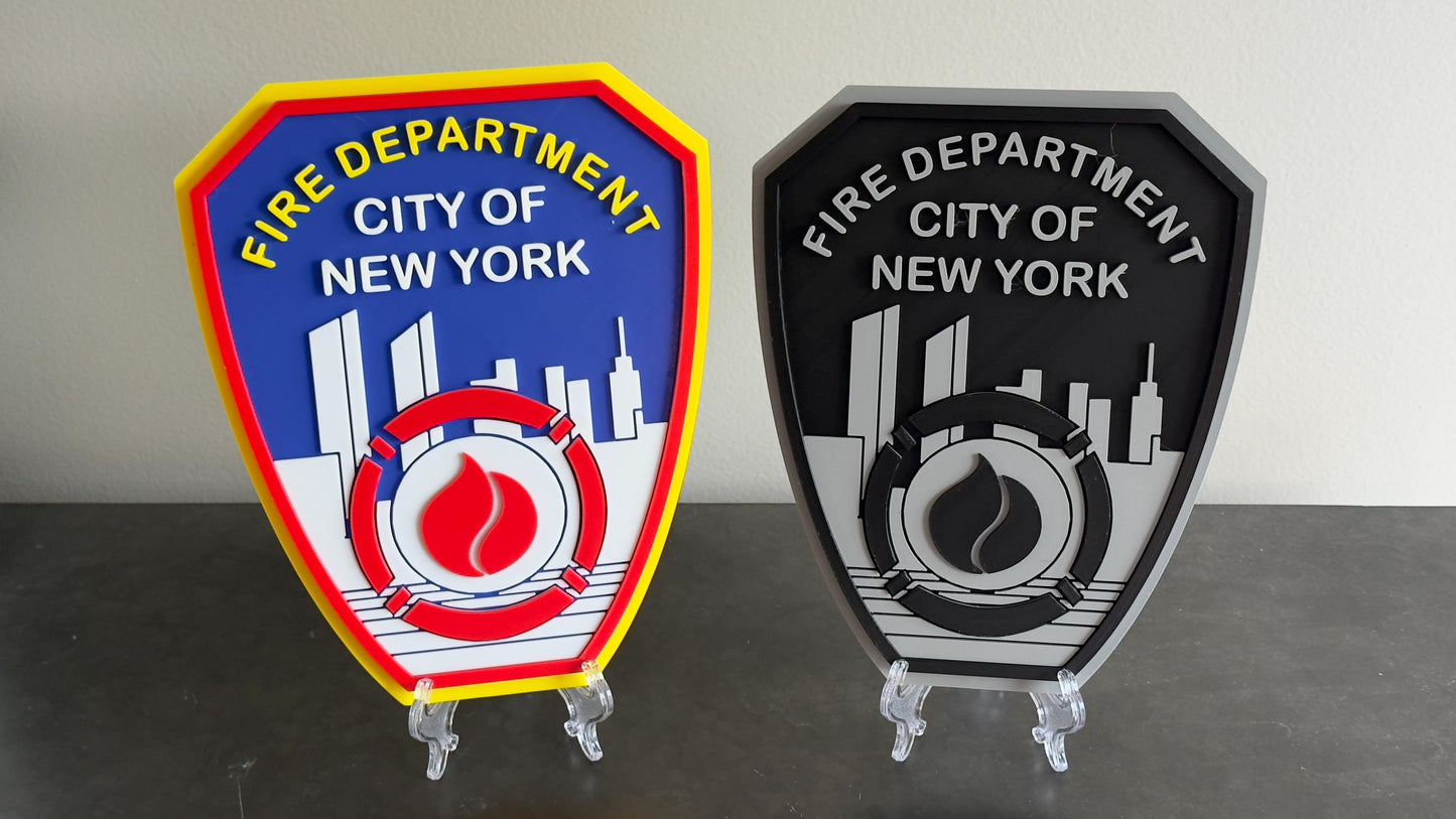 FDNY Display Plaque: Firefighter Gift, Wall Decor New York City Fire Department
