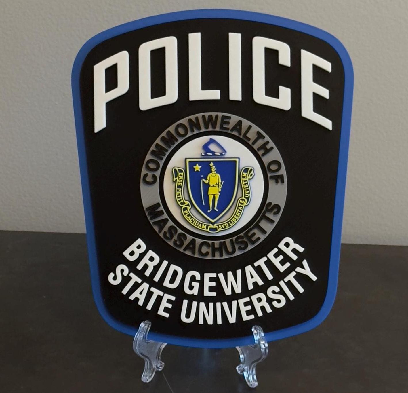 Bridgewater State University Police 3D Embossed Plaque MA Massachusetts