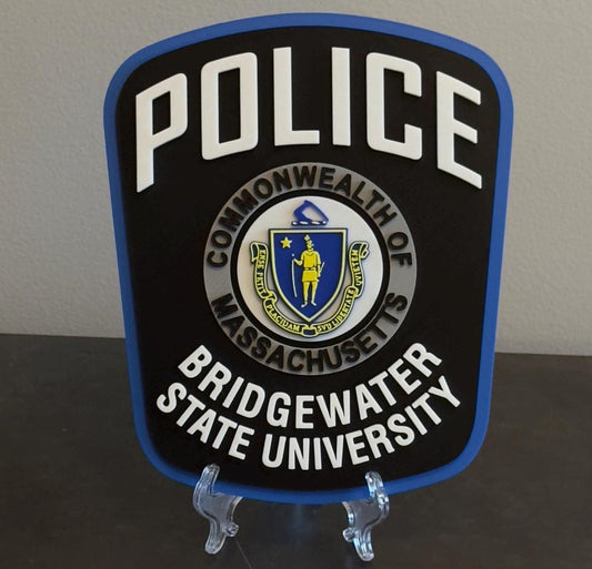 Bridgewater State University Police 3D Embossed Plaque MA Massachusetts