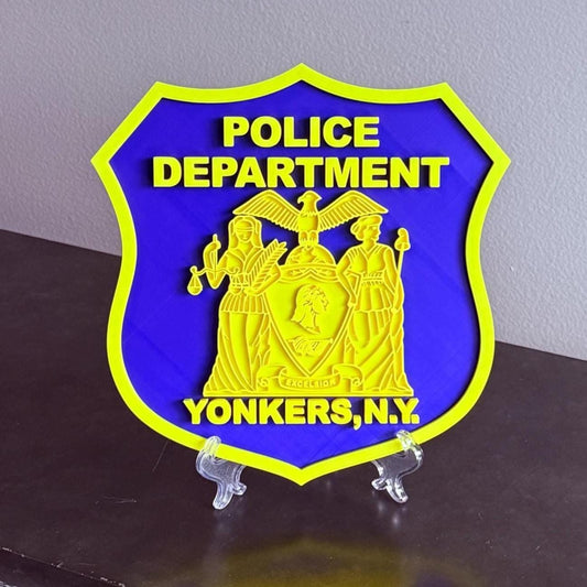 Yonkers NY Police Department 3D Embossed Display Plaque Police Gift New York