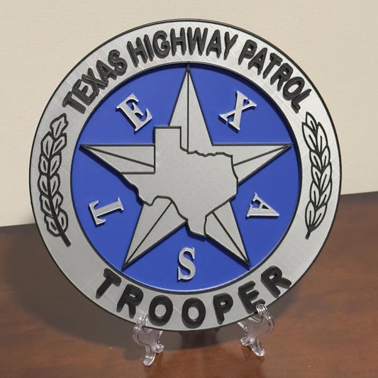 Trooper Plaque Texas Highway Patrol - 3D Embossed Design