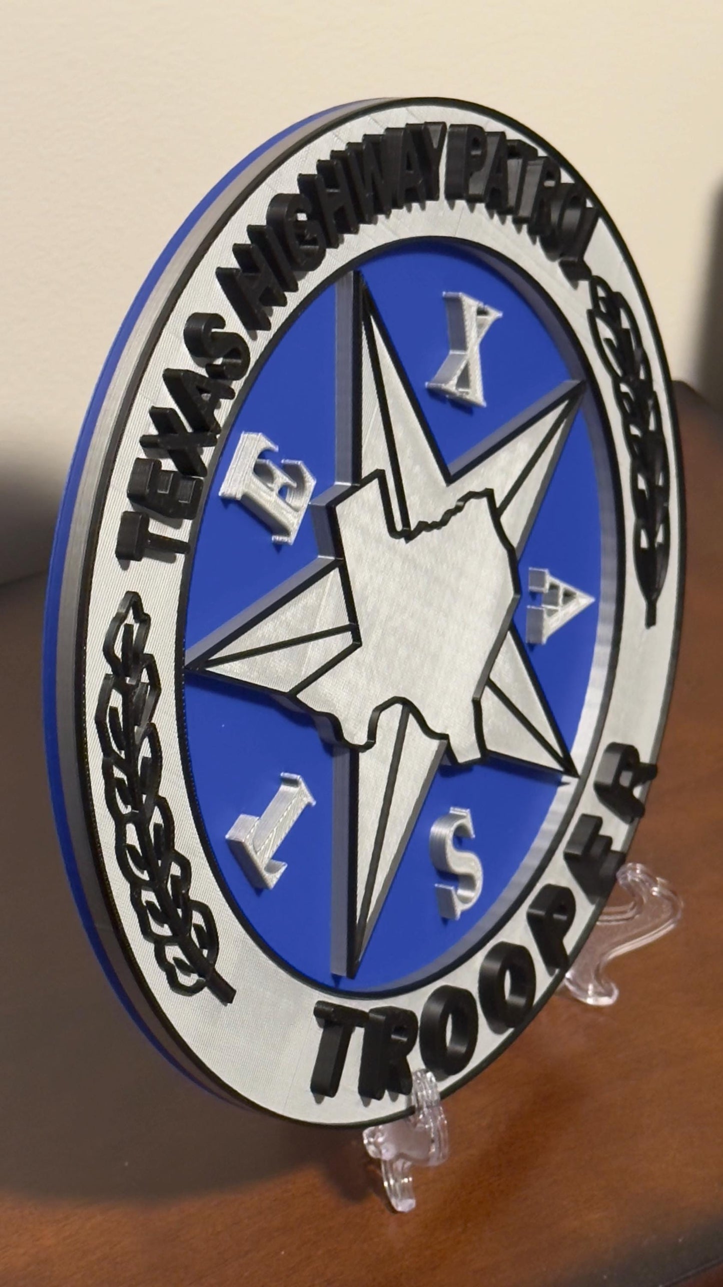 Trooper Plaque Texas Highway Patrol - 3D Embossed Design