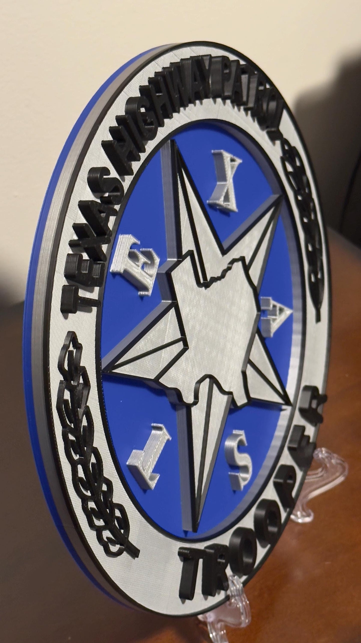 Trooper Plaque Texas Highway Patrol - 3D Embossed Design