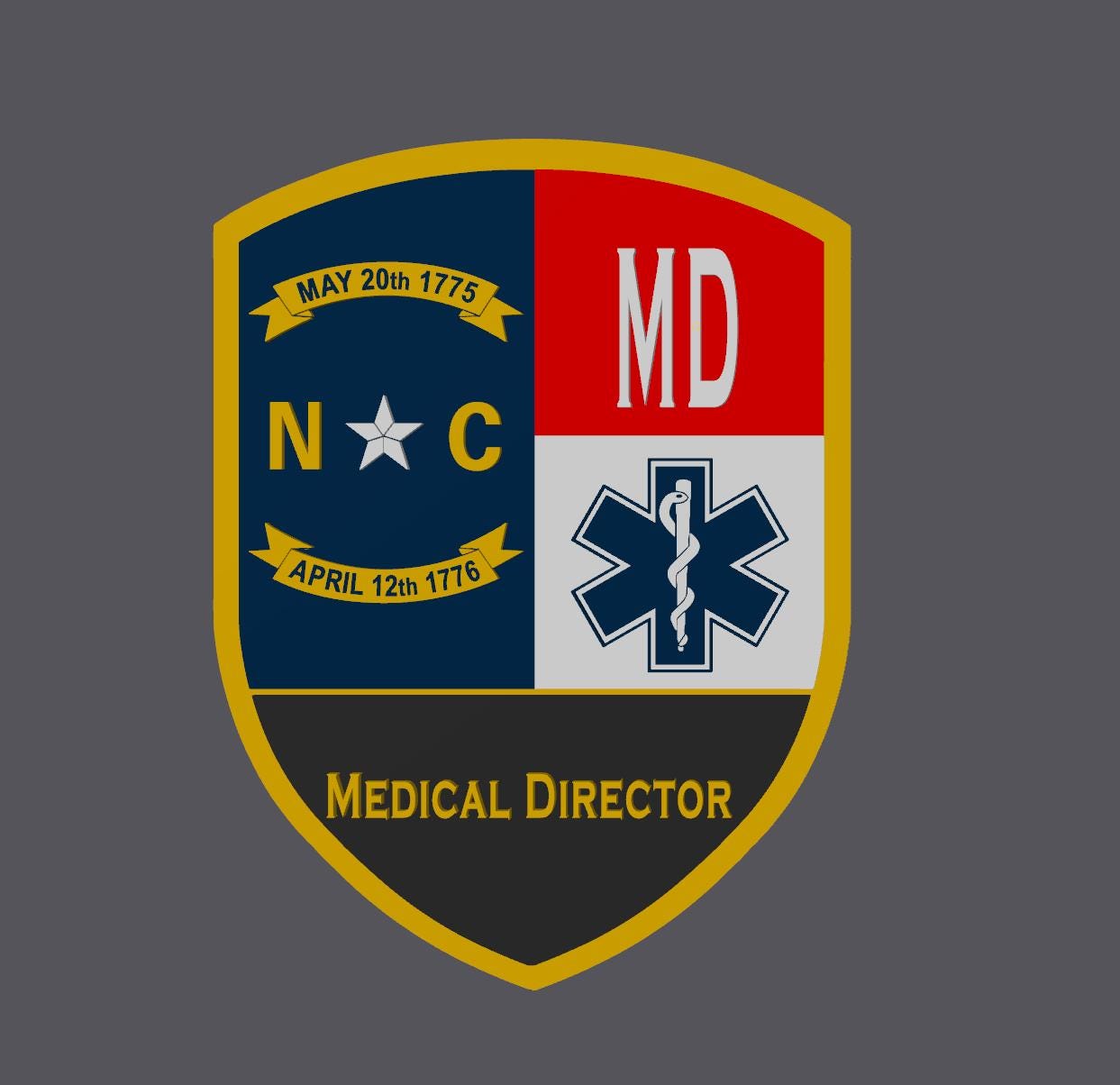 North Carolina Paramedic 3D Plaque, First Responder Wall Decor
