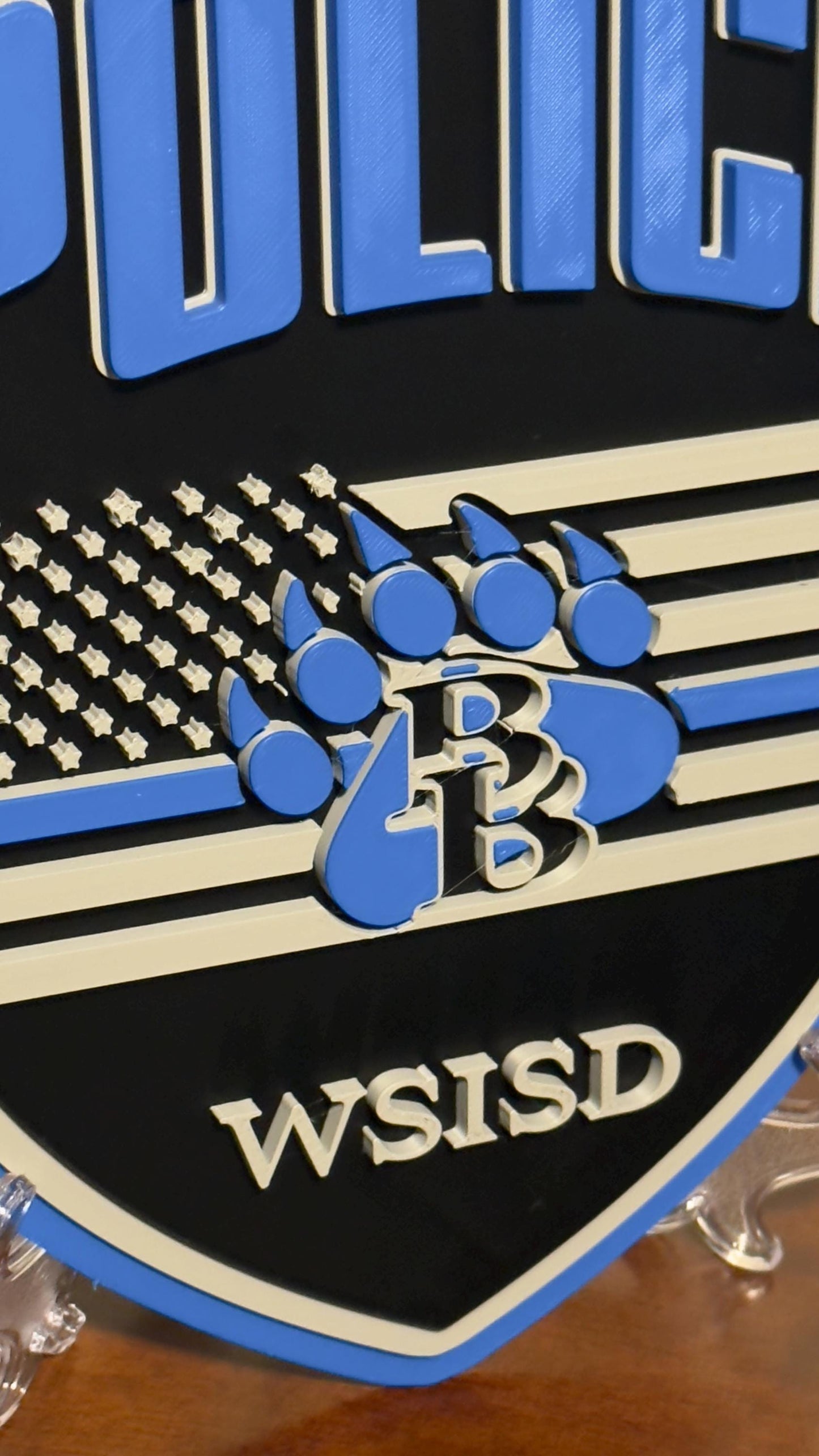 White Settlement ISD Police Plaque, Texas First Responder Wall Art