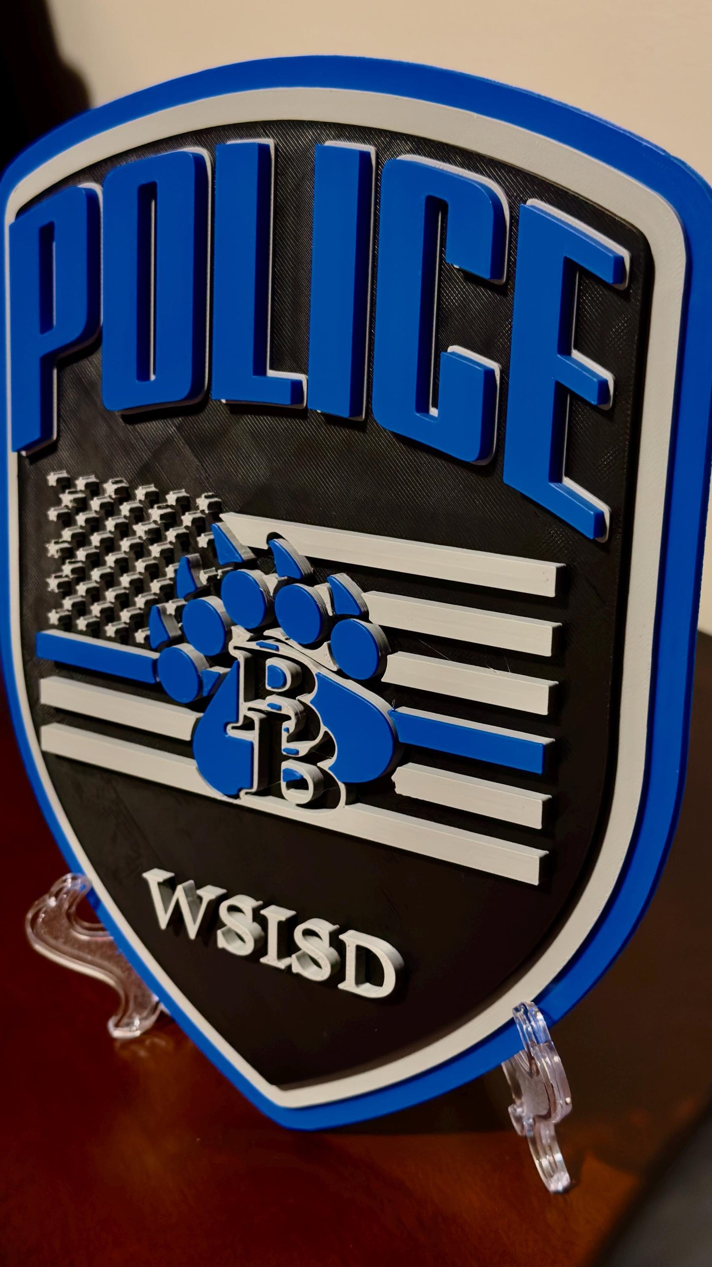 White Settlement ISD Police Plaque, Texas First Responder Wall Art