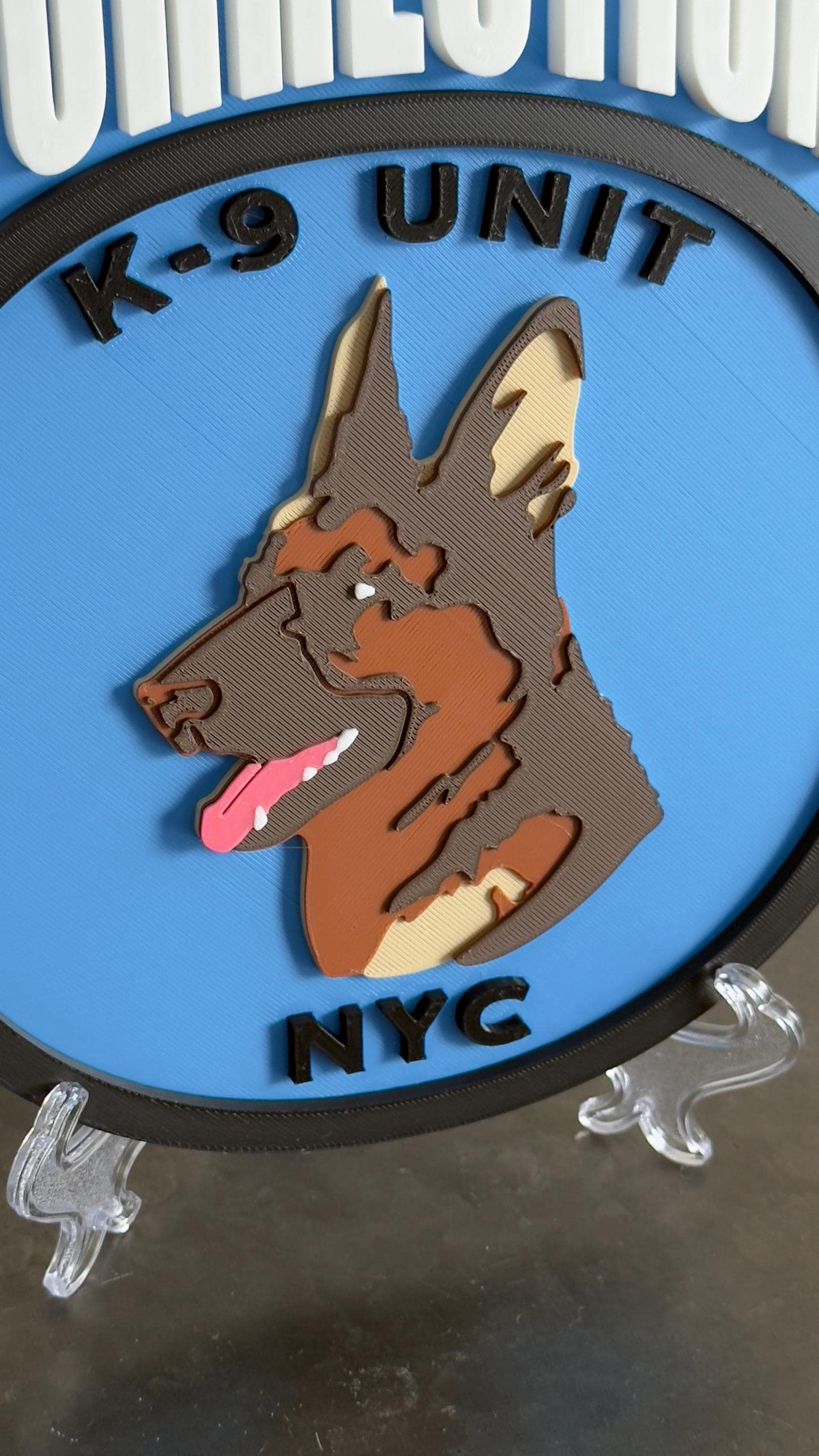NYC Corrections K9 Unit 3D Plaque - First Responder Wall Decor New York