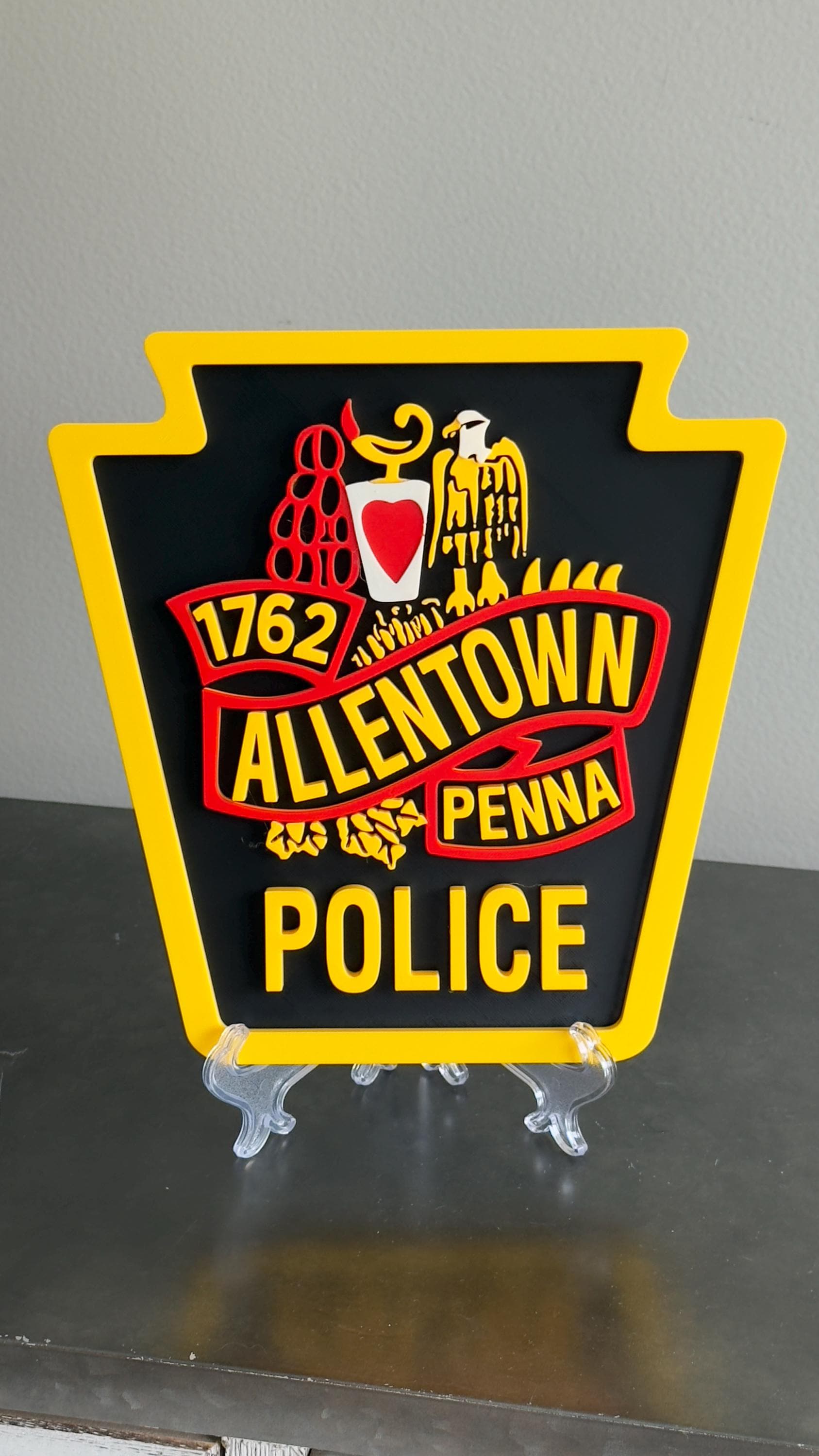 Allentown Police Plaque - 3D Embossed Wall or Shelf Display Pennsylvania