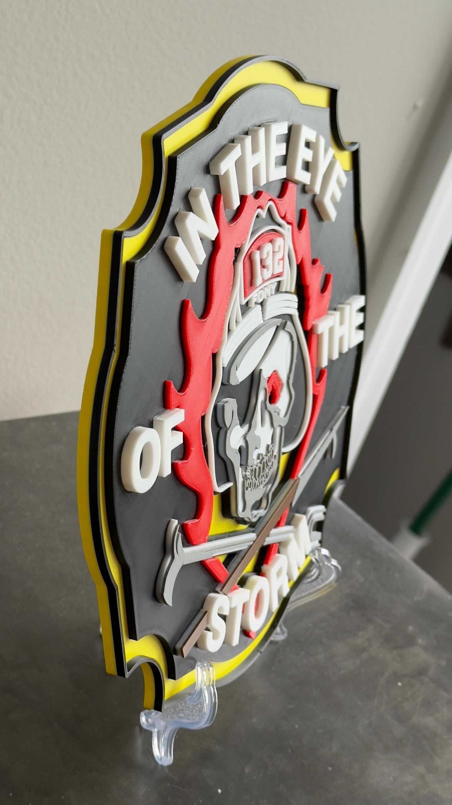FDNY Ladder 132 3D Embossed Plaque: Firefighter Gift, First Responder Decor