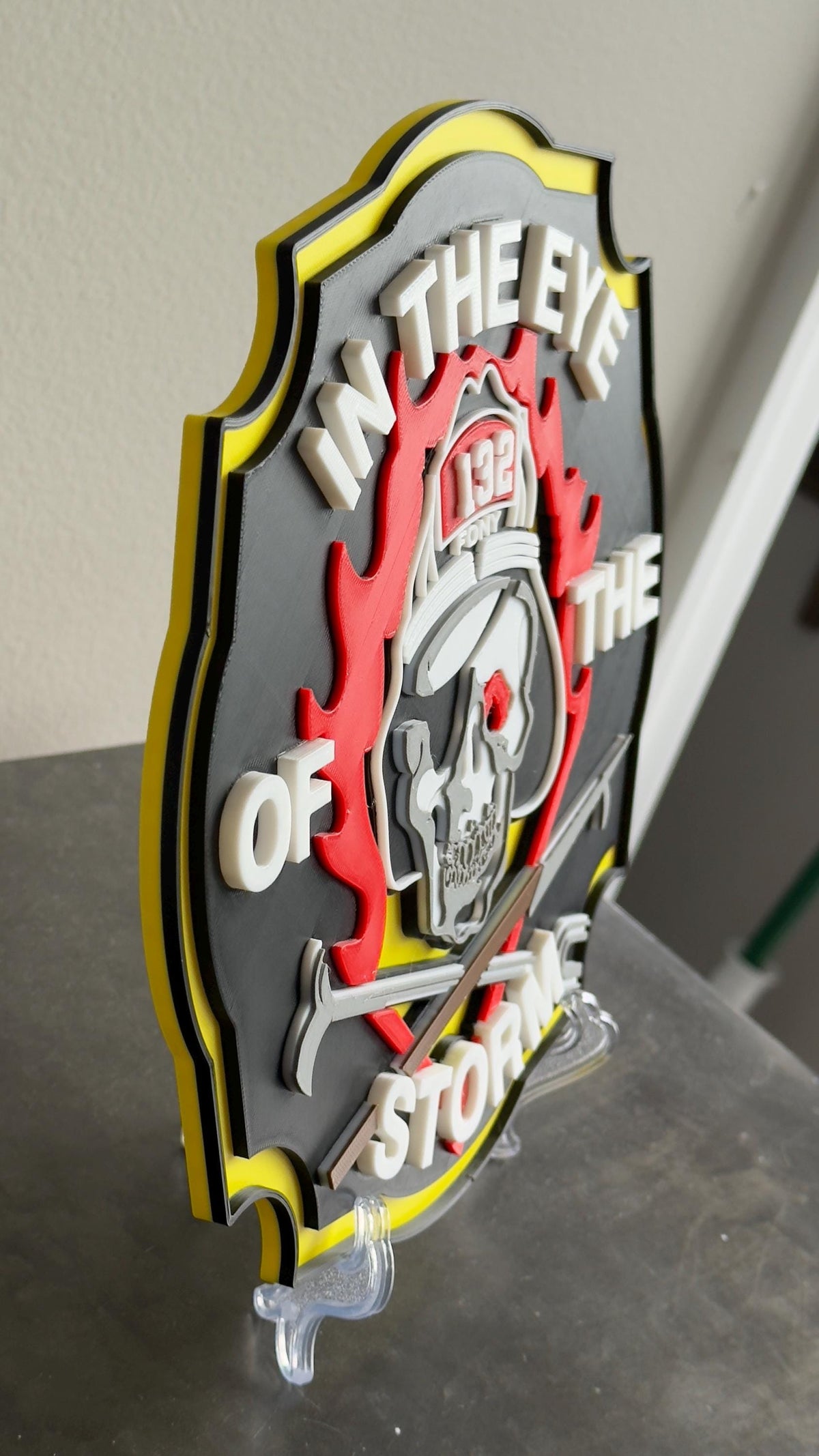 FDNY Ladder 132 3D Embossed Plaque: Firefighter Gift, First Responder Decor