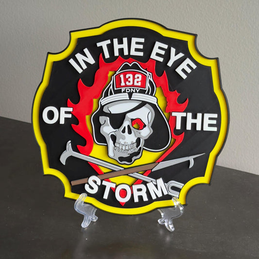 FDNY Ladder 132 3D Embossed Plaque: Firefighter Gift, First Responder Decor