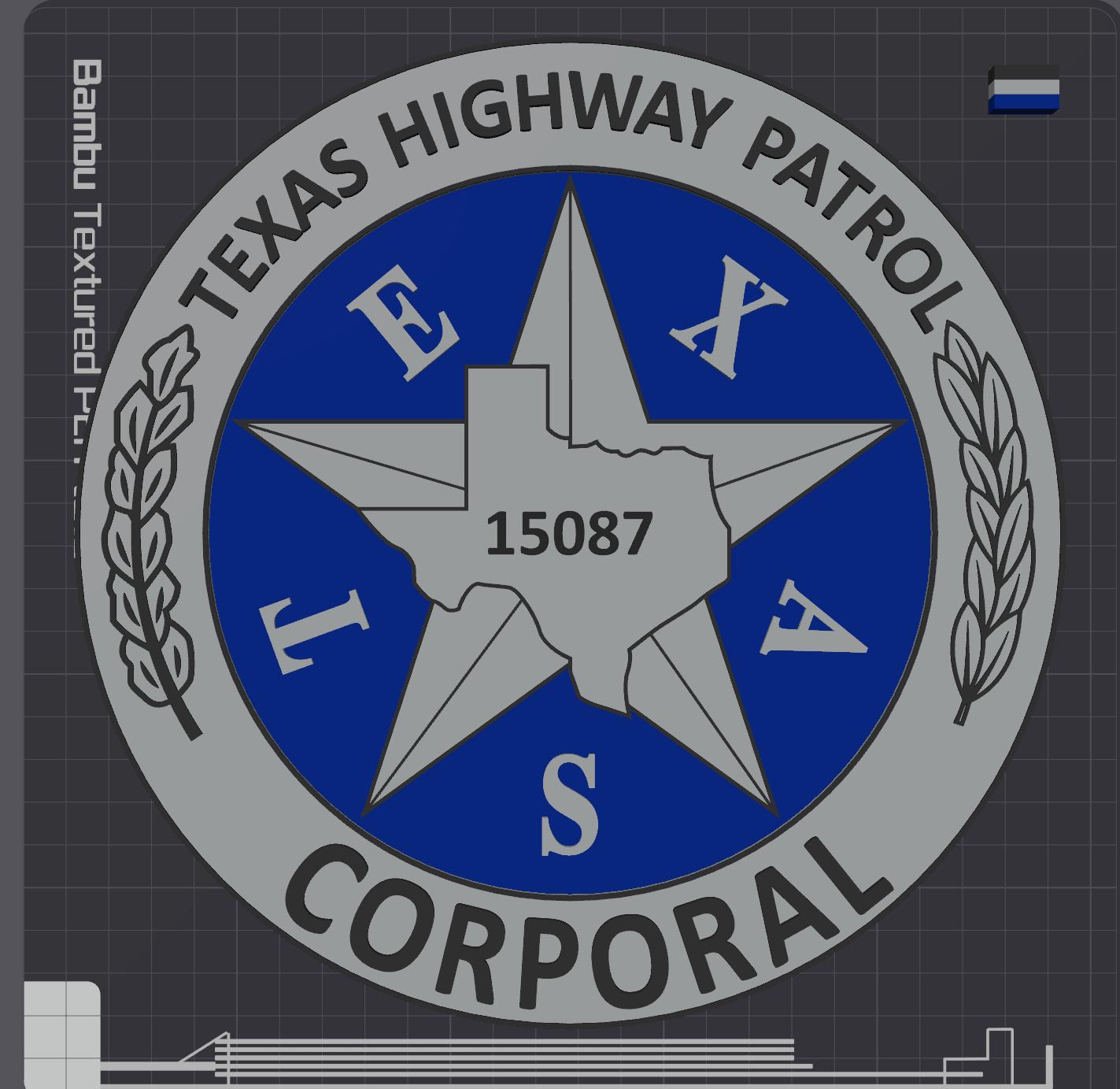Trooper Plaque Texas Highway Patrol - 3D Embossed Design