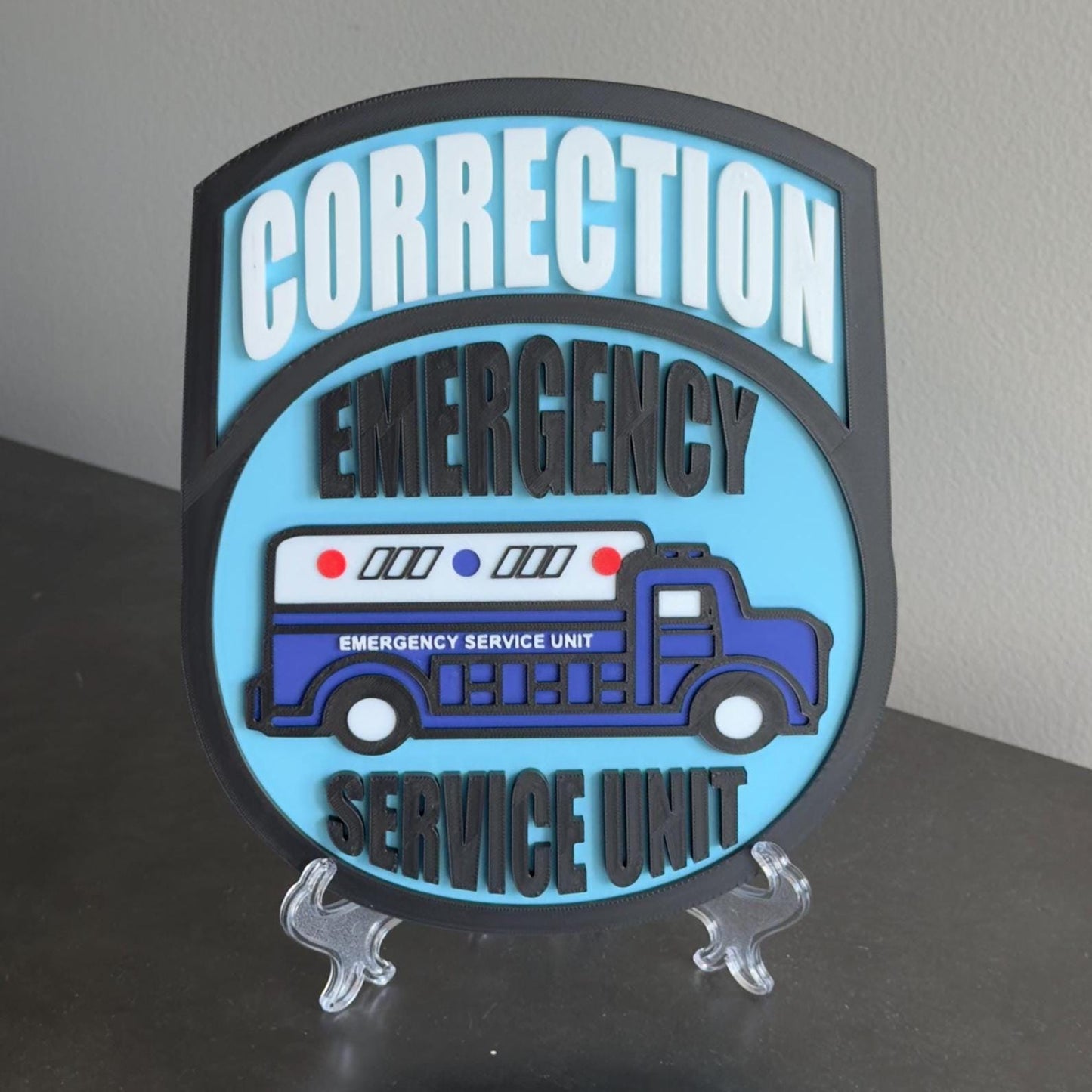 NYC DOC Emergency Service 3D Plaque: First Responder Gift New York