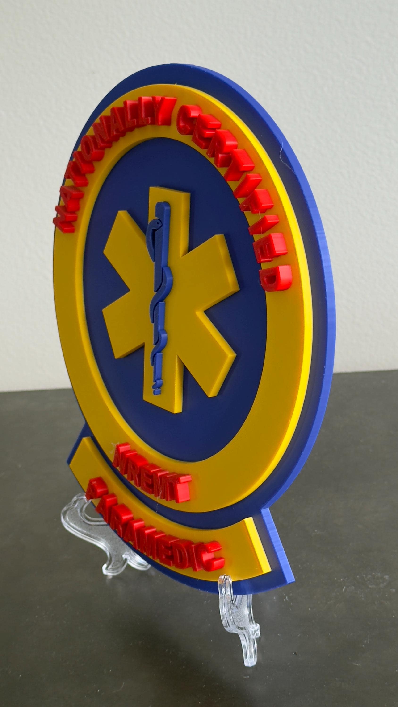 National Registry Paramedic 3D Embossed Display Plaque First Responder Wall Art