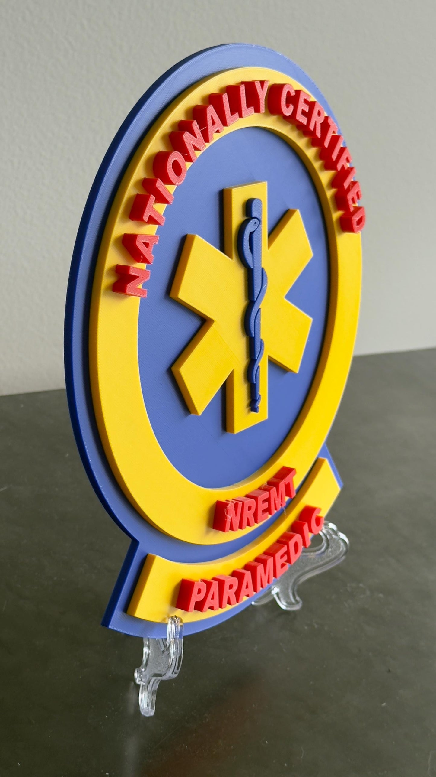 National Registry Paramedic 3D Embossed Display Plaque First Responder Wall Art