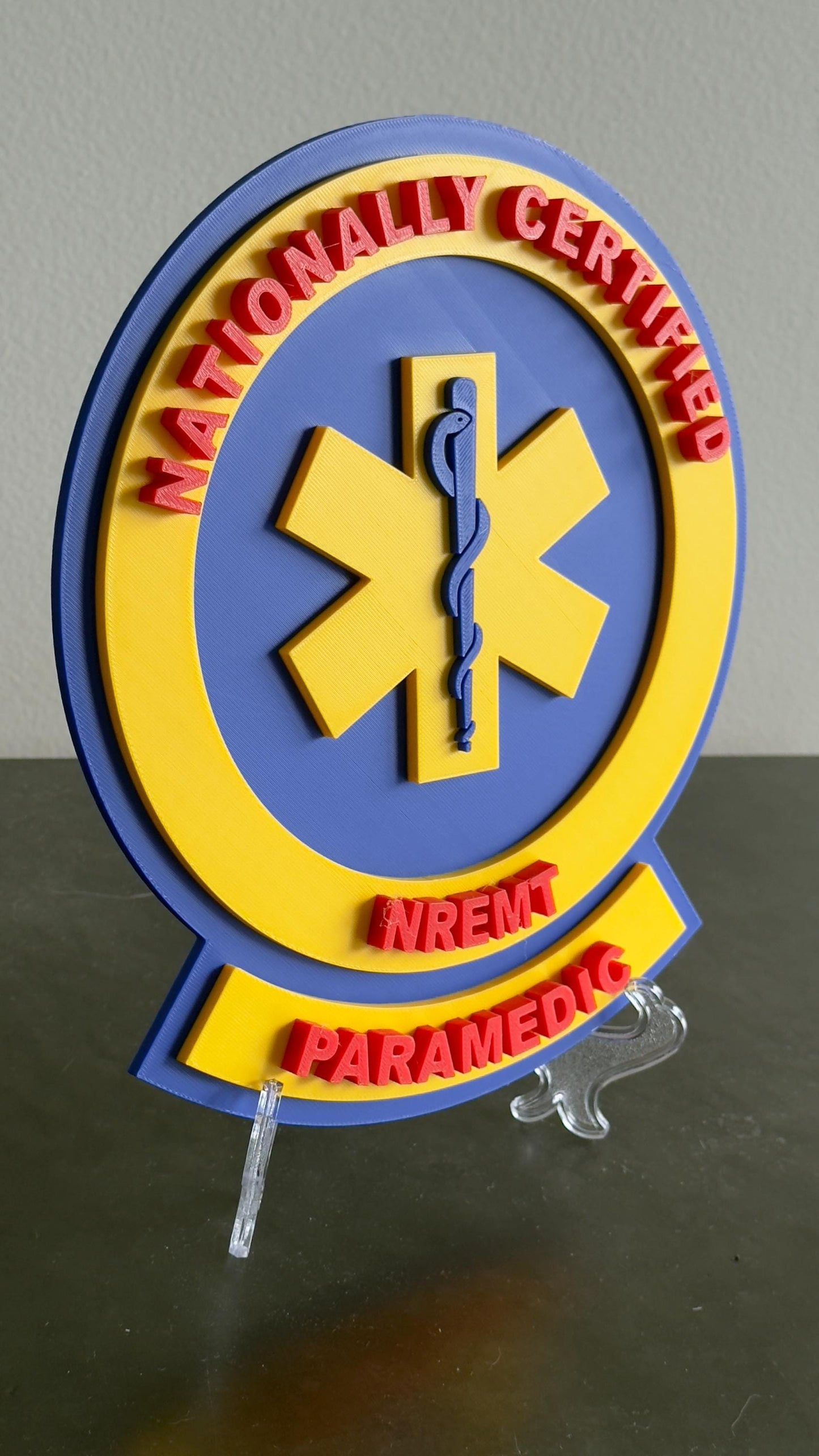 National Registry Paramedic 3D Embossed Display Plaque First Responder Wall Art