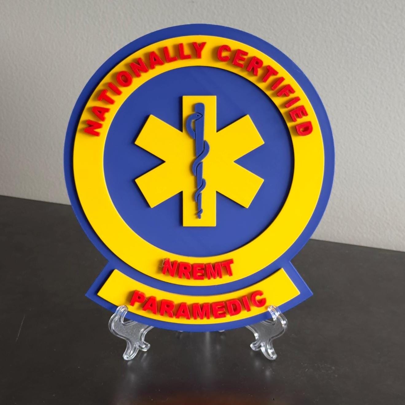 National Registry Paramedic 3D Embossed Display Plaque First Responder Wall Art
