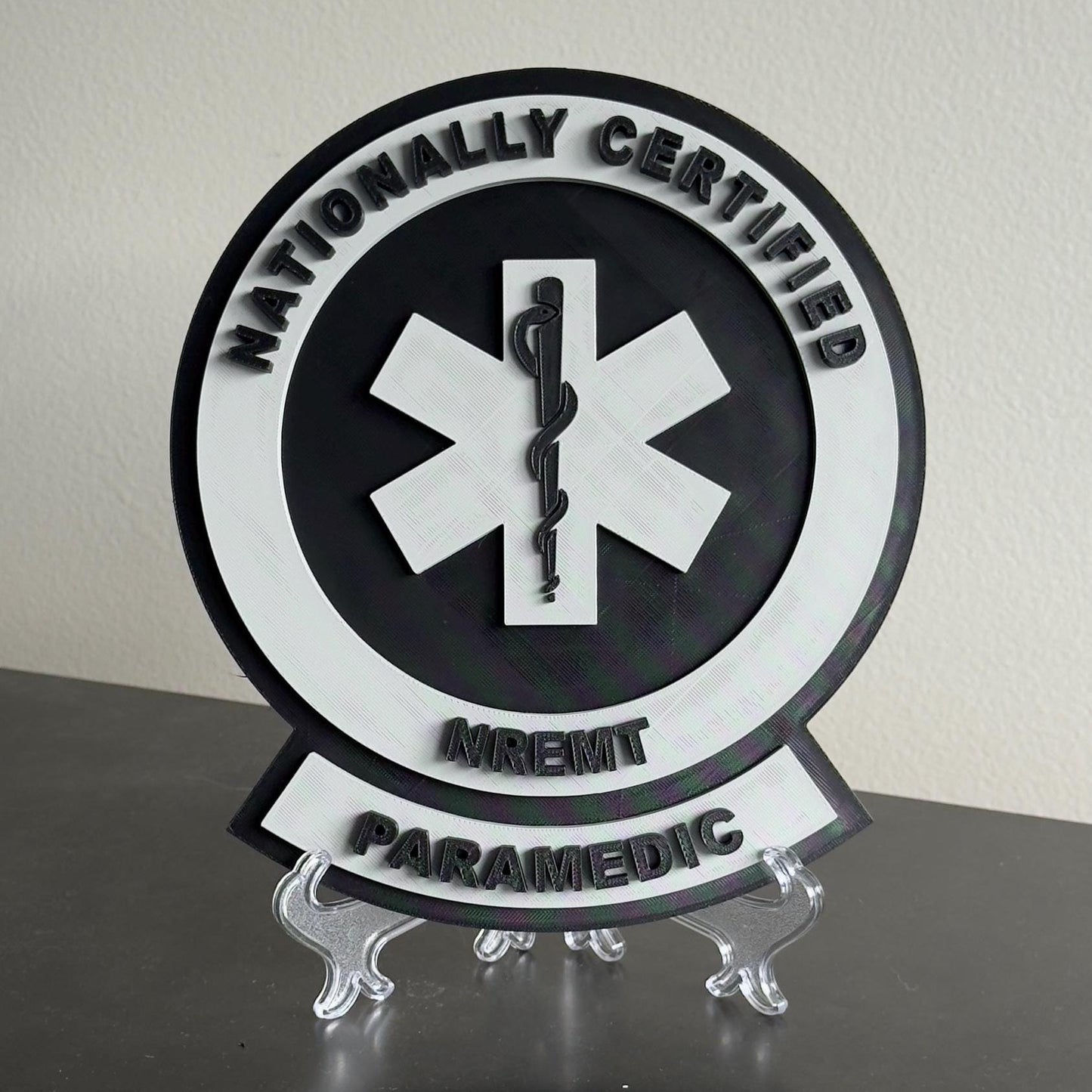 National Registry Paramedic 3D Embossed Display Plaque First Responder Wall Art