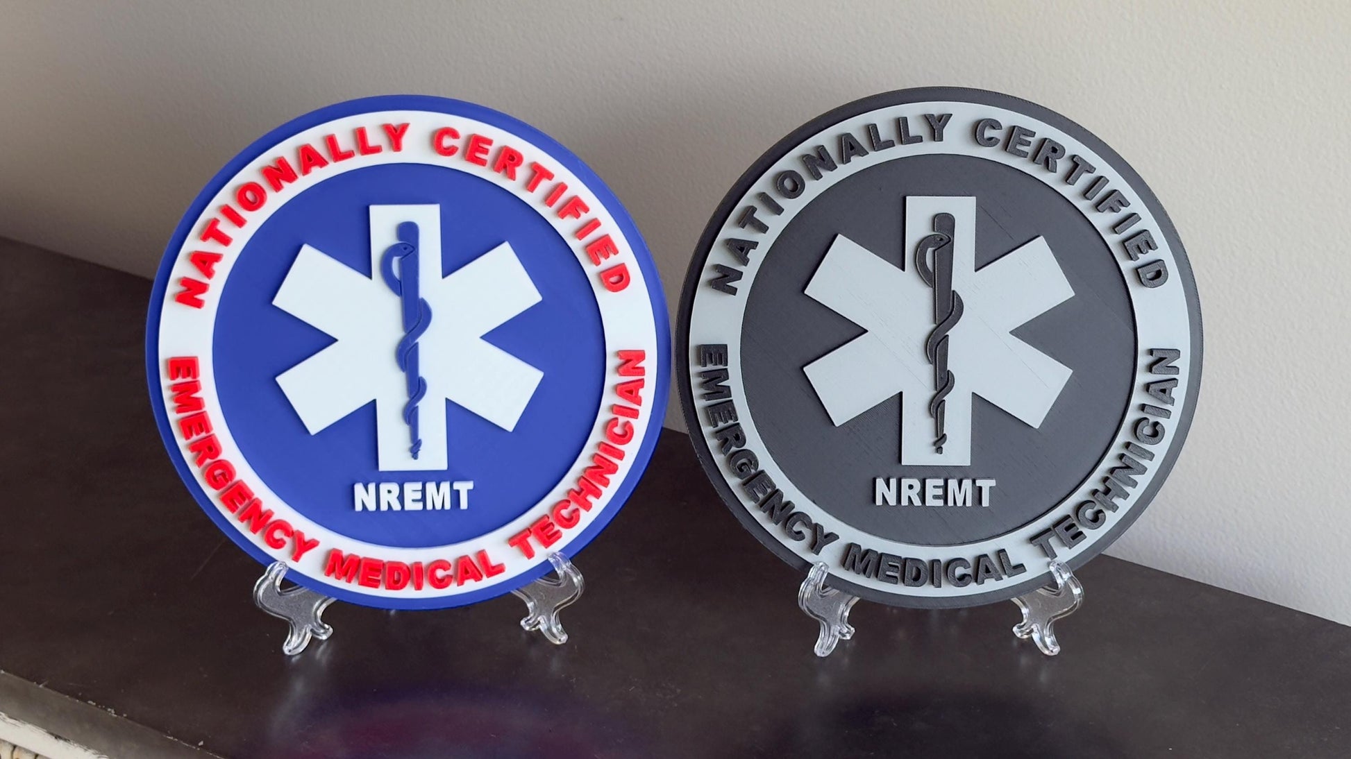 National Registry EMT 3D Embossed Display Plaque First Responder Wall Art