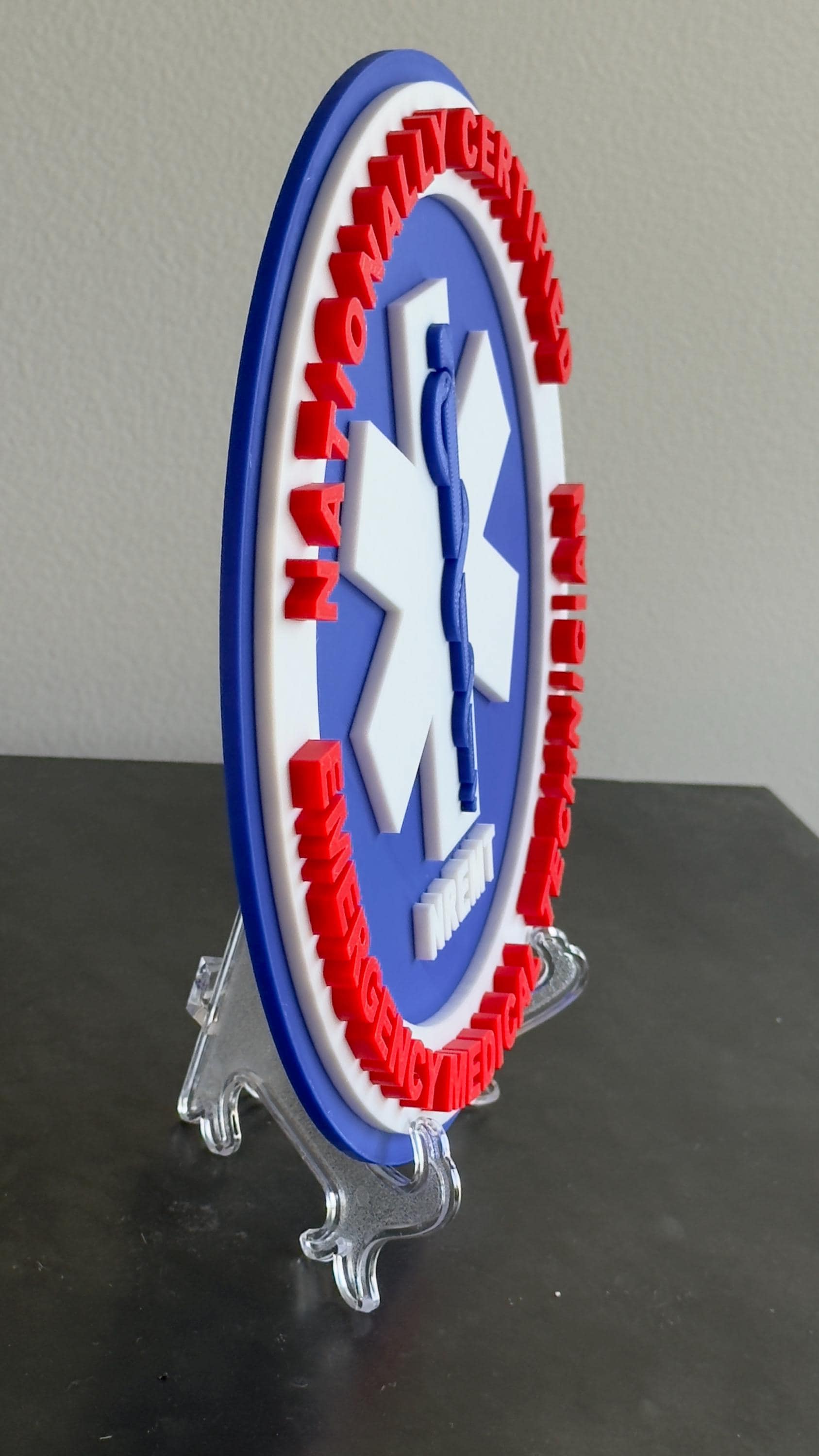National Registry EMT 3D Embossed Display Plaque First Responder Wall Art