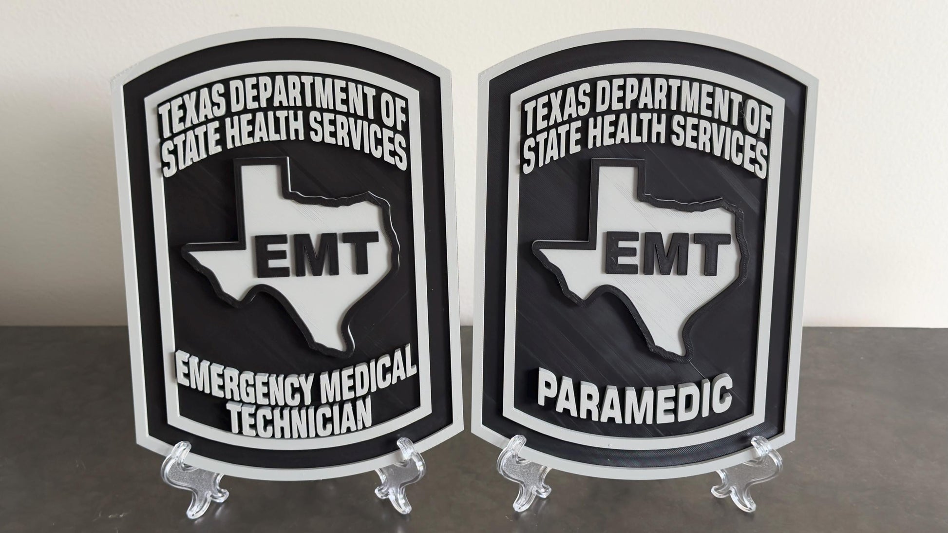 Paramedic Plaque: Texas EMS Tribute (3D Embossed Wall Art) Texas