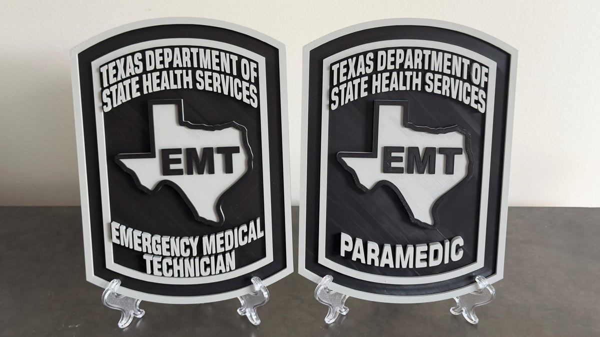 Paramedic Plaque: Texas EMS Tribute (3D Embossed Display Plaque) Texas