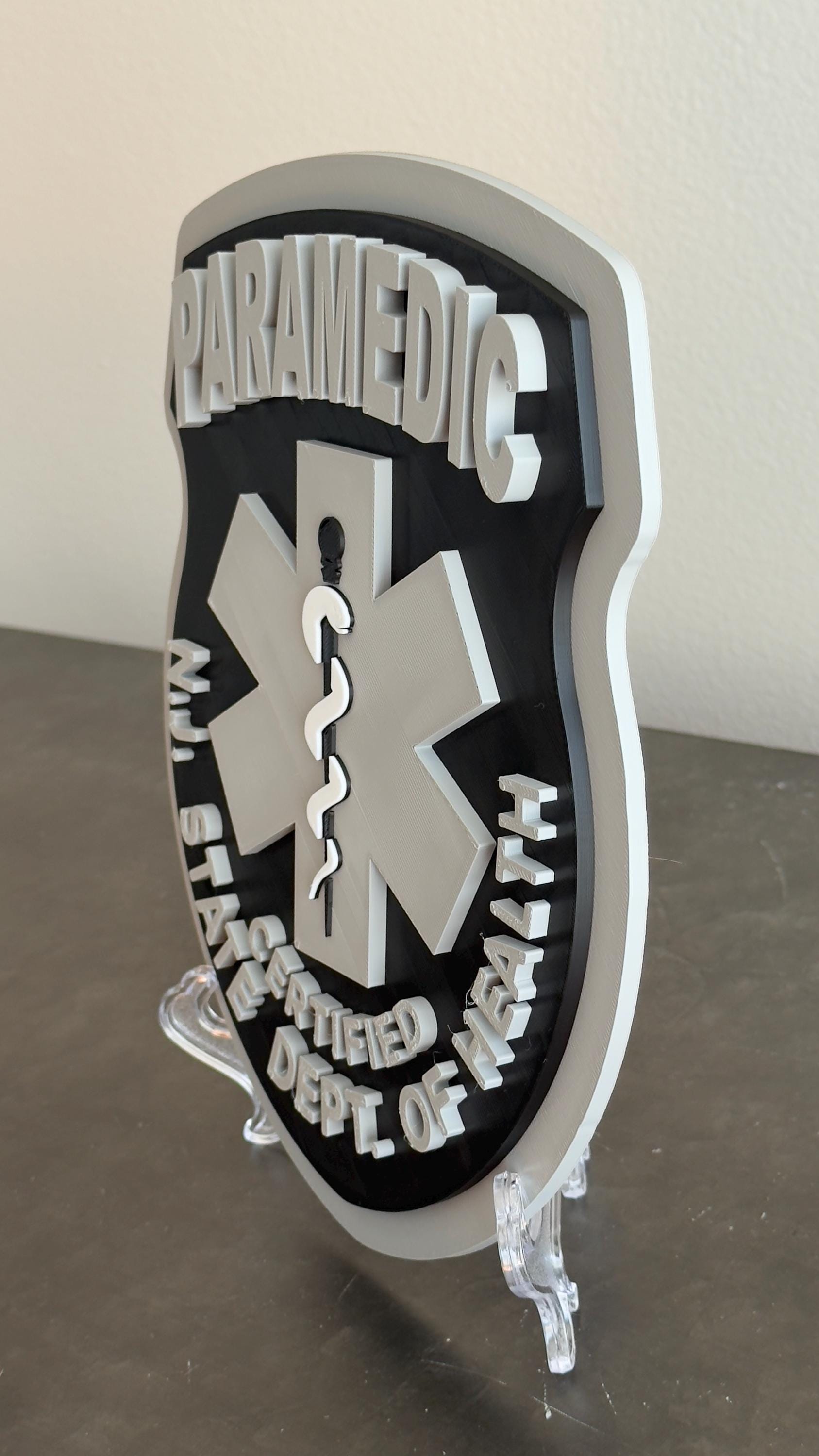 New Jersey Paramedic Plaque: First Responder Wall Art