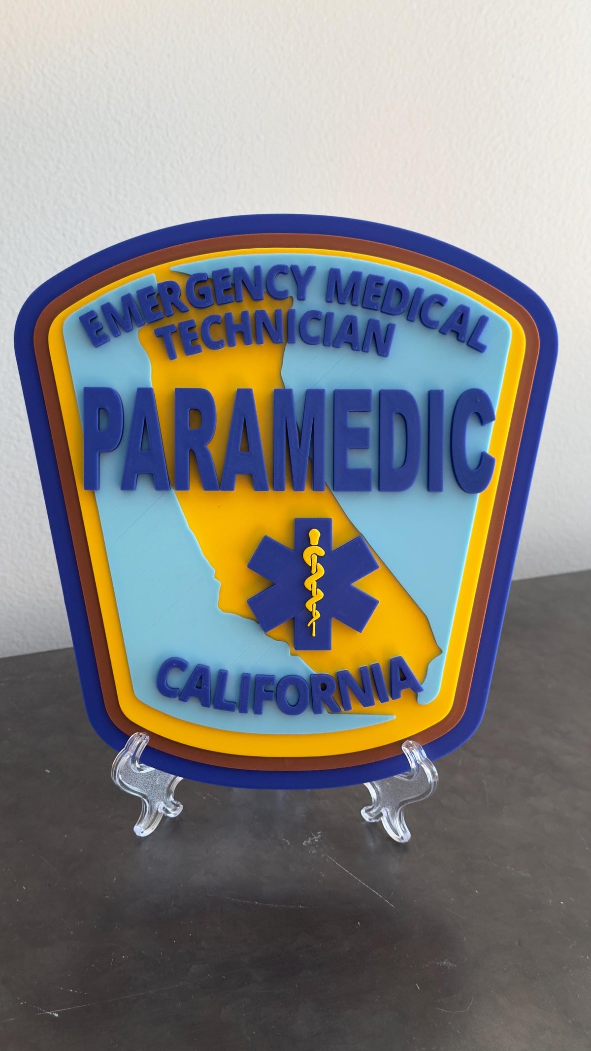 California Paramedic Plaque: First Responder Display Plaque