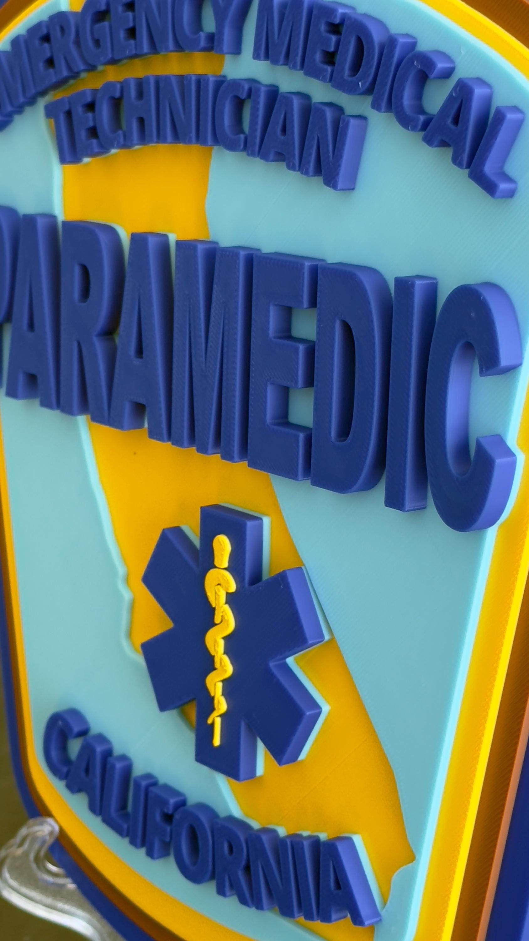 California Paramedic Plaque: First Responder Wall Art
